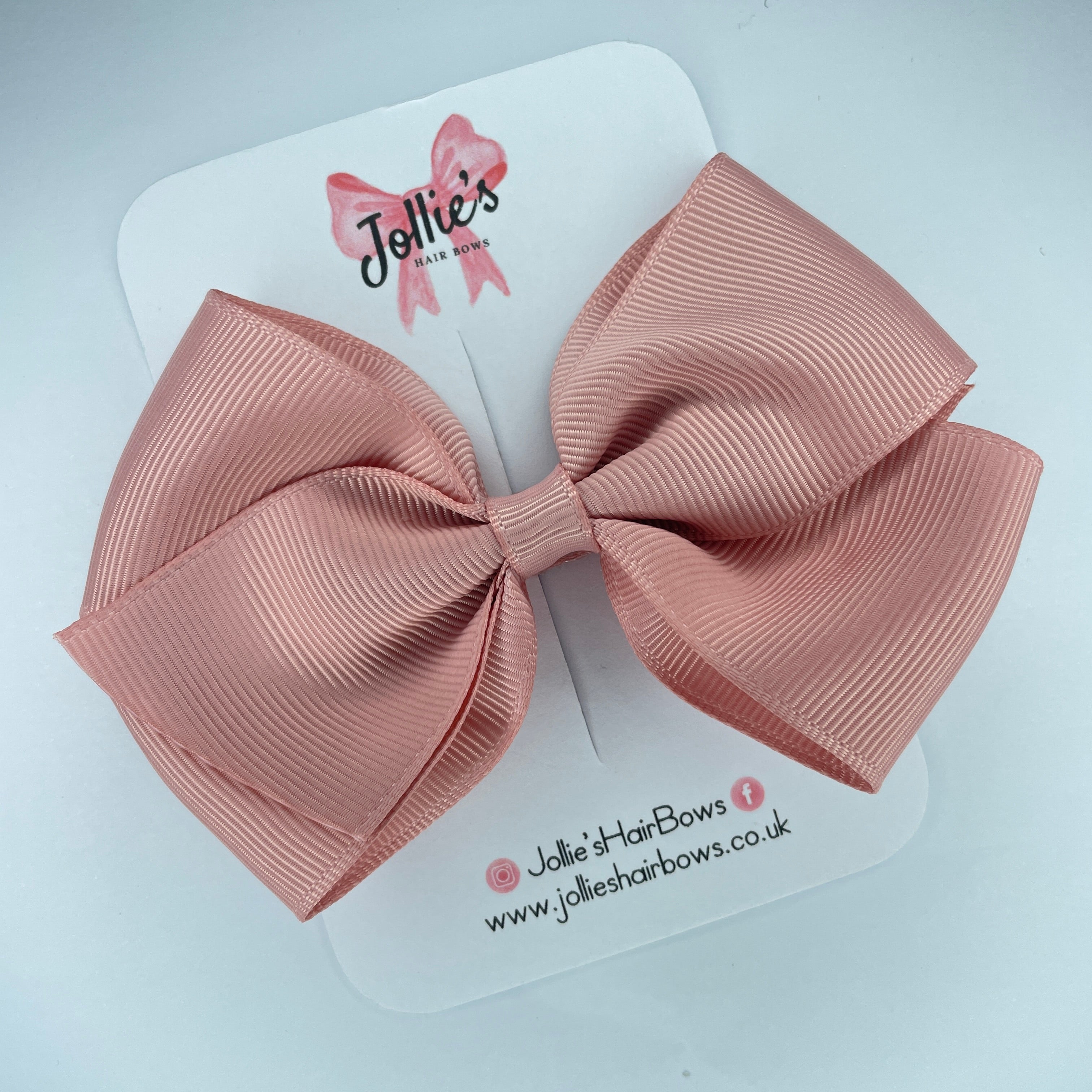 4" Sweet Nectar Hair Bow with Clip – Grosgrain Ribbon with Lined Alligator Clip