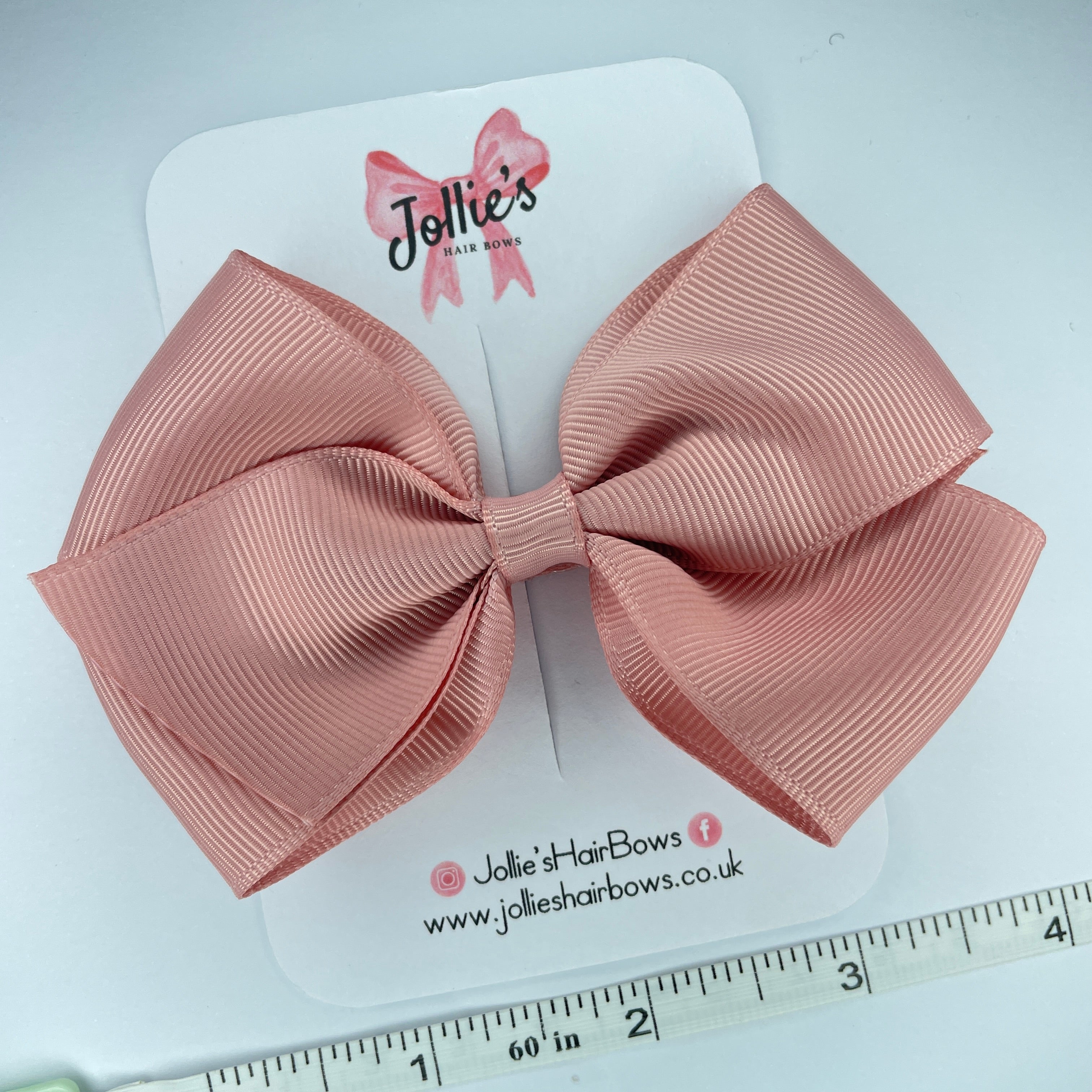 4" Sweet Nectar Hair Bow with Clip – Grosgrain Ribbon with Lined Alligator Clip