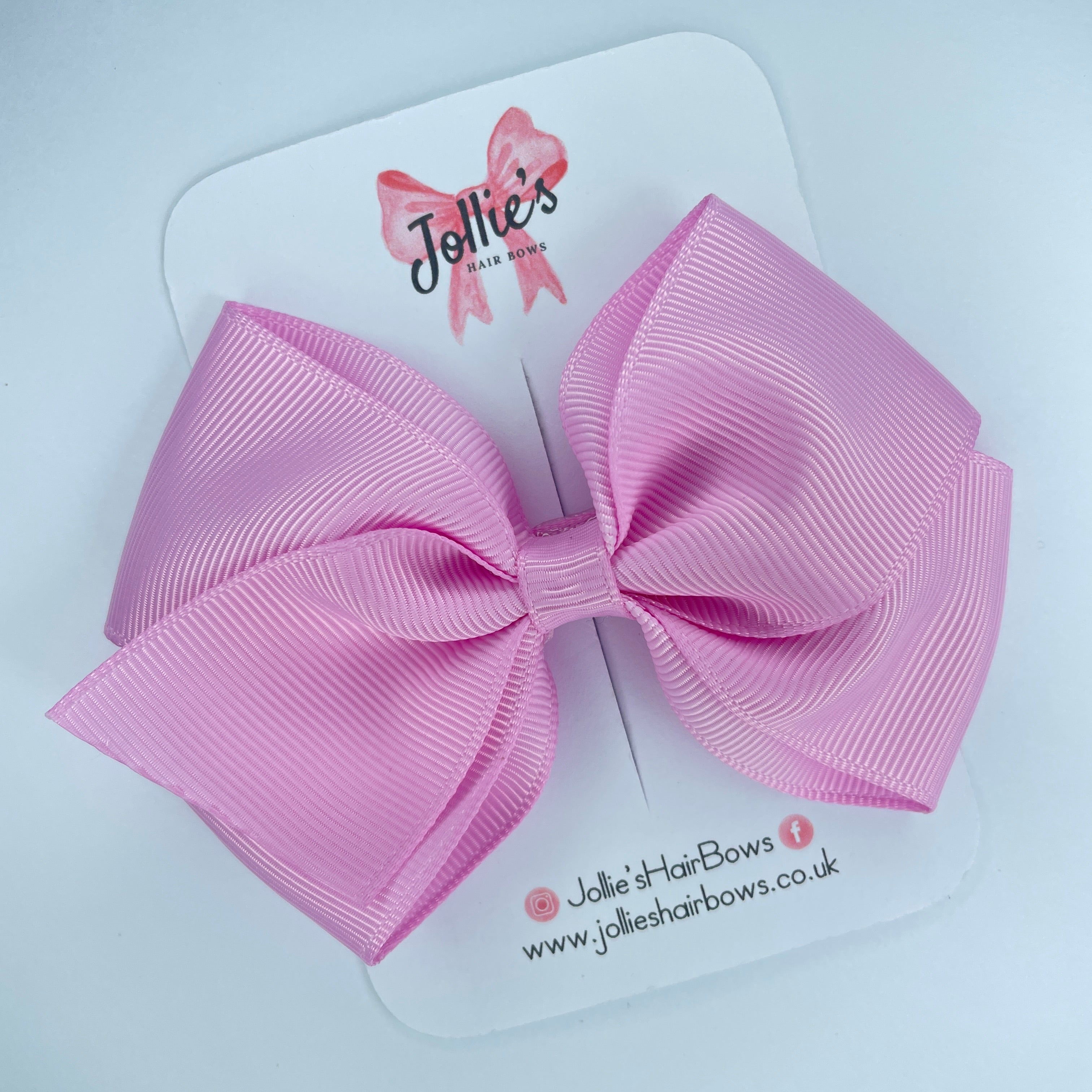 4" Tulip Hair Bow with Clip – Grosgrain Ribbon with Lined Alligator Clip