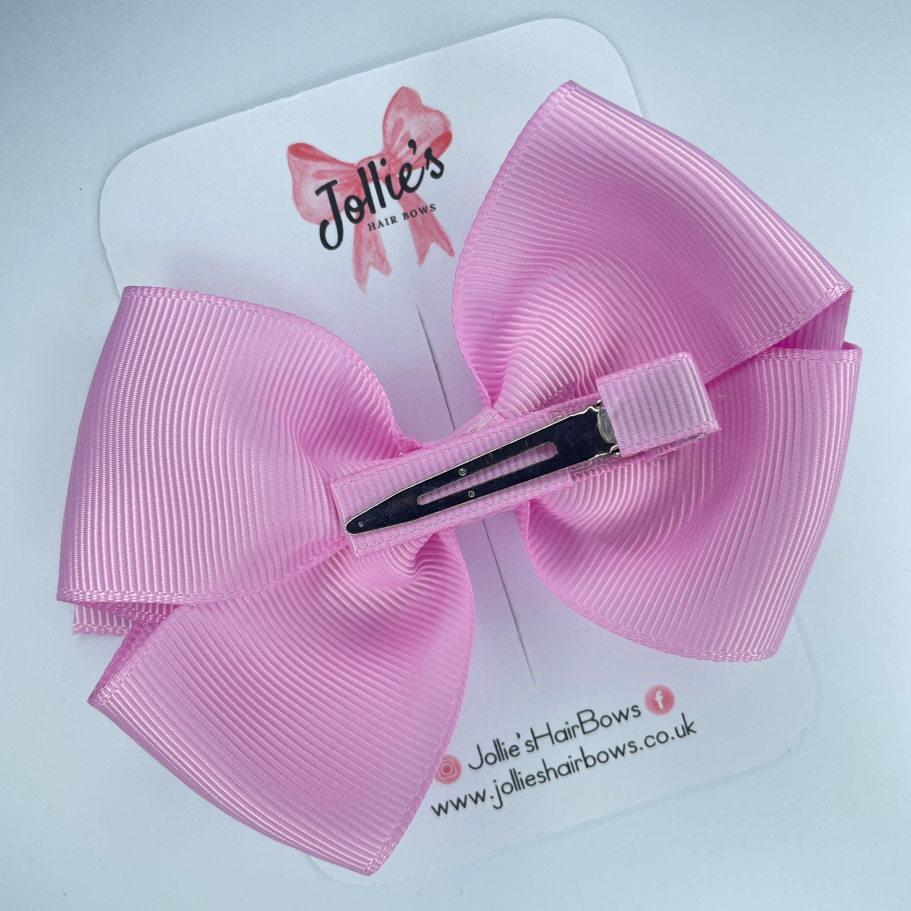 4" Tulip Hair Bow with Clip – Grosgrain Ribbon with Lined Alligator Clip