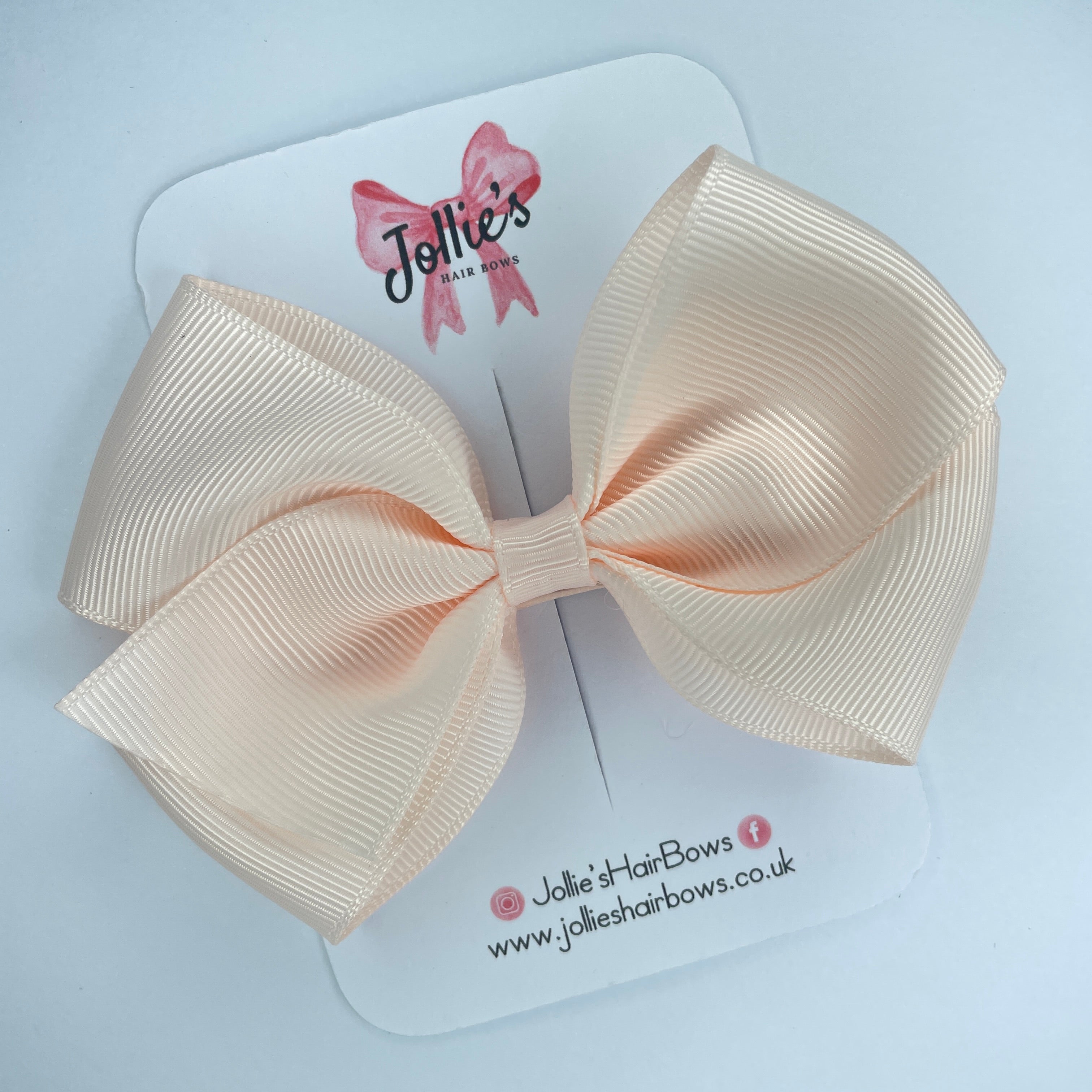 4" SideShow Rose Hair Bow with Clip – Grosgrain Ribbon with Lined Alligator Clip