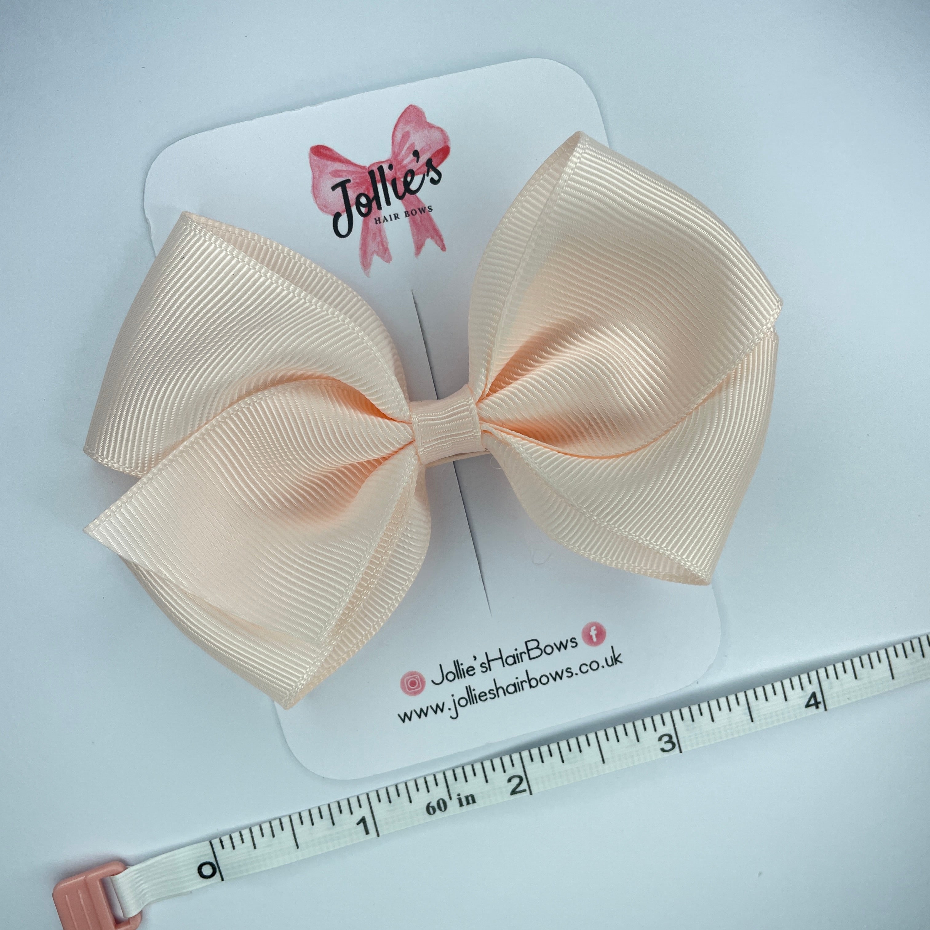 4" SideShow Rose Hair Bow with Clip – Grosgrain Ribbon with Lined Alligator Clip