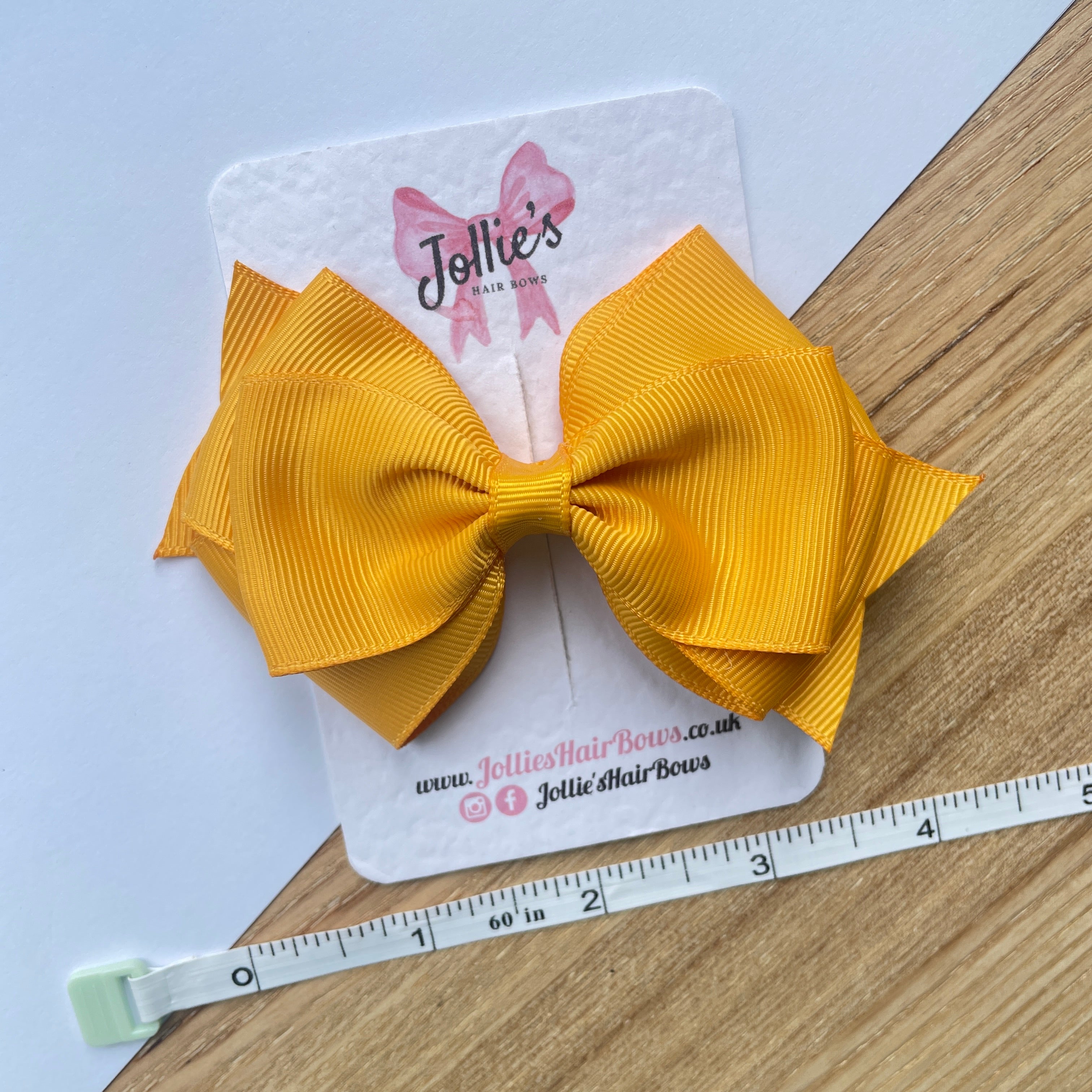 4" Dandelion Triple Layer Hair Bow – Grosgrain Ribbon with Lined Alligator Clip