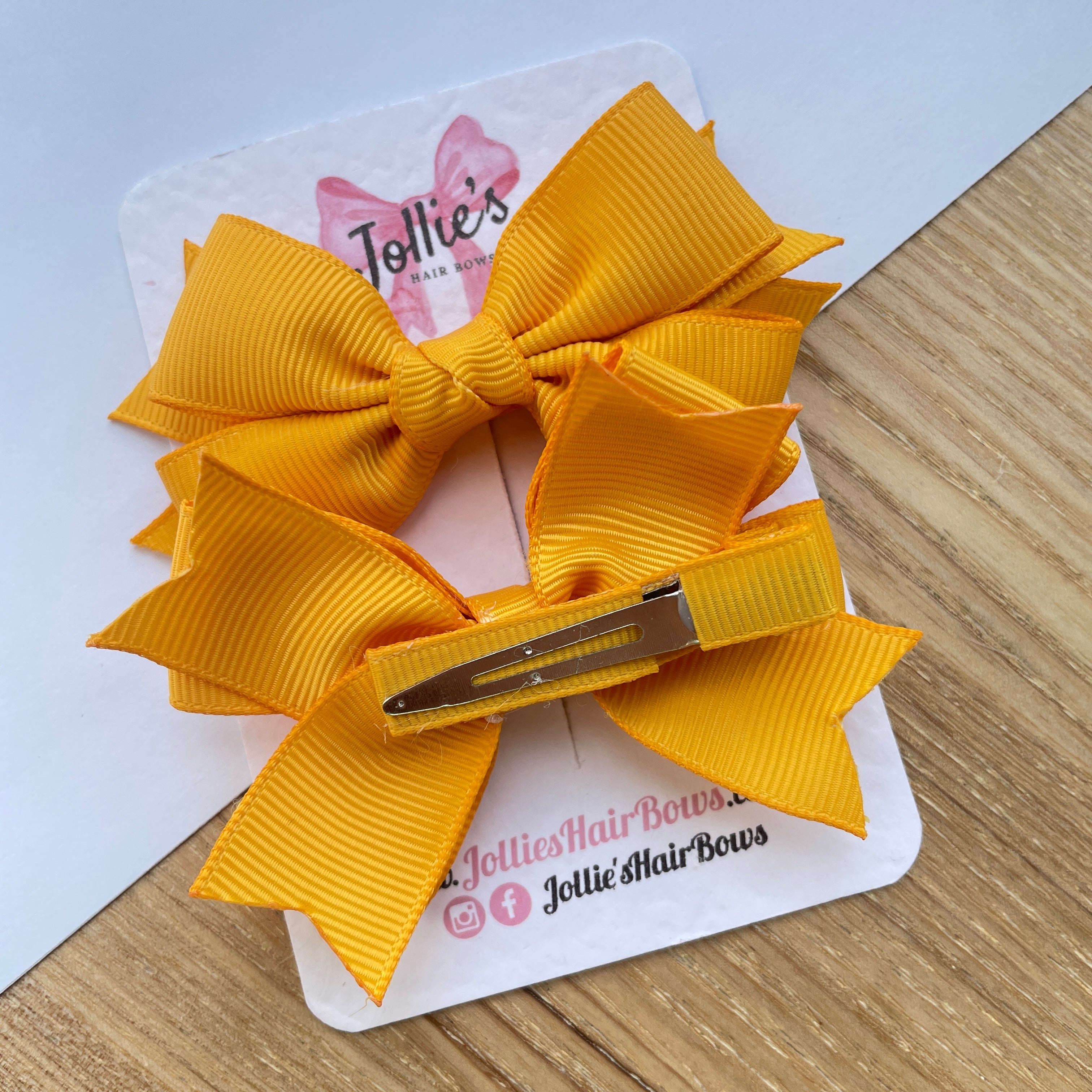 3" Dandelion Layered Hair Bows (Pair) – Grosgrain with Alligator Clip