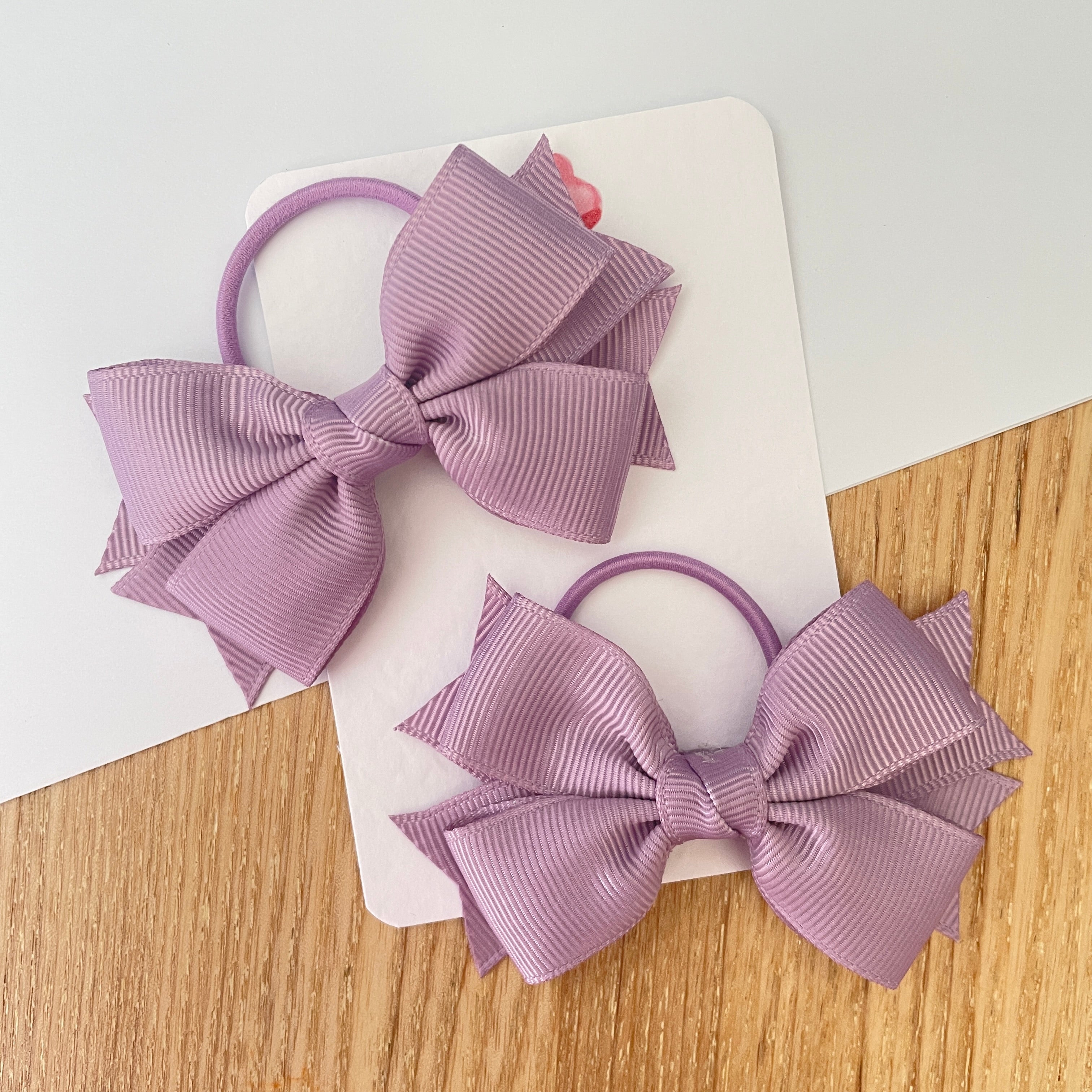 3" Fresco Layered Hair Bows (Pair) – Grosgrain with Thin Elastic