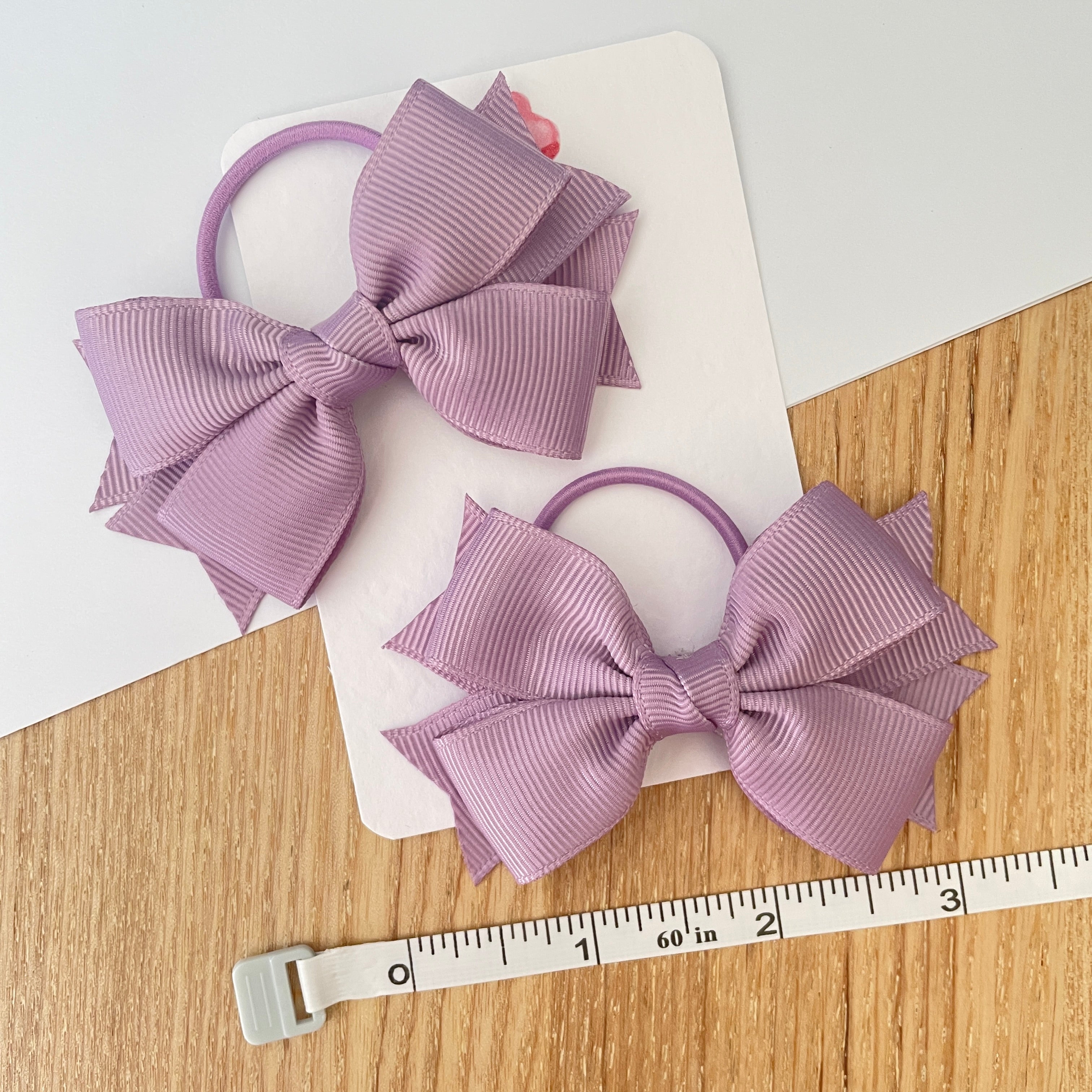 3" Fresco Layered Hair Bows (Pair) – Grosgrain with Thin Elastic