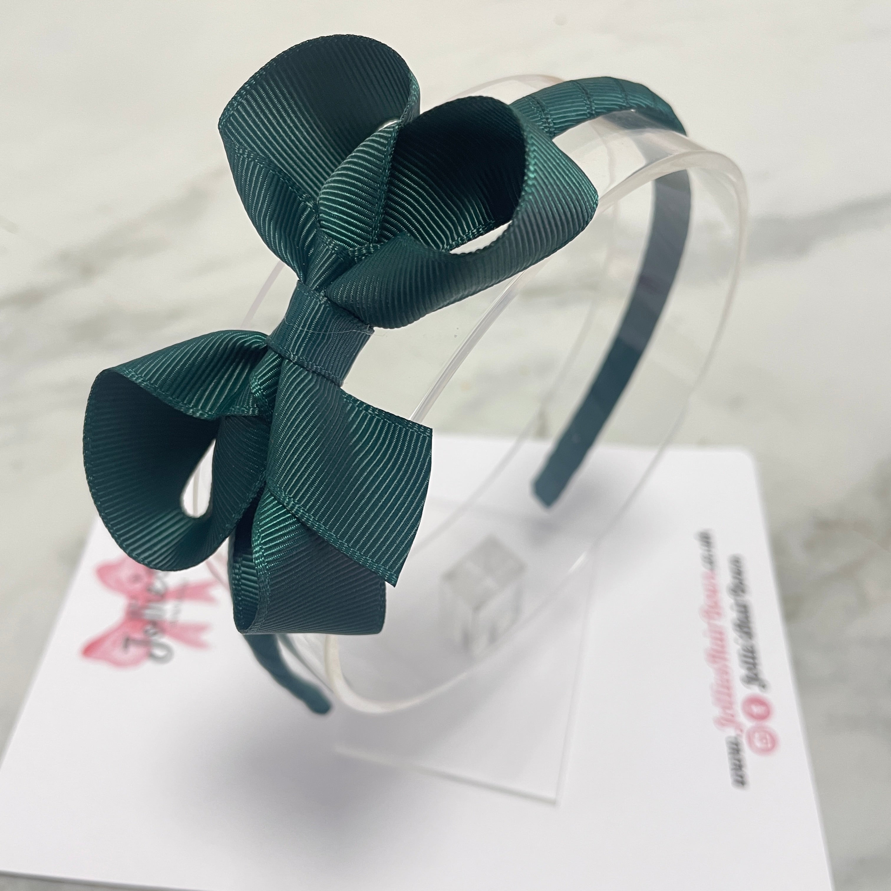 3" Spruce Bow Headband – Grosgrain Ribbon Headband for Girls