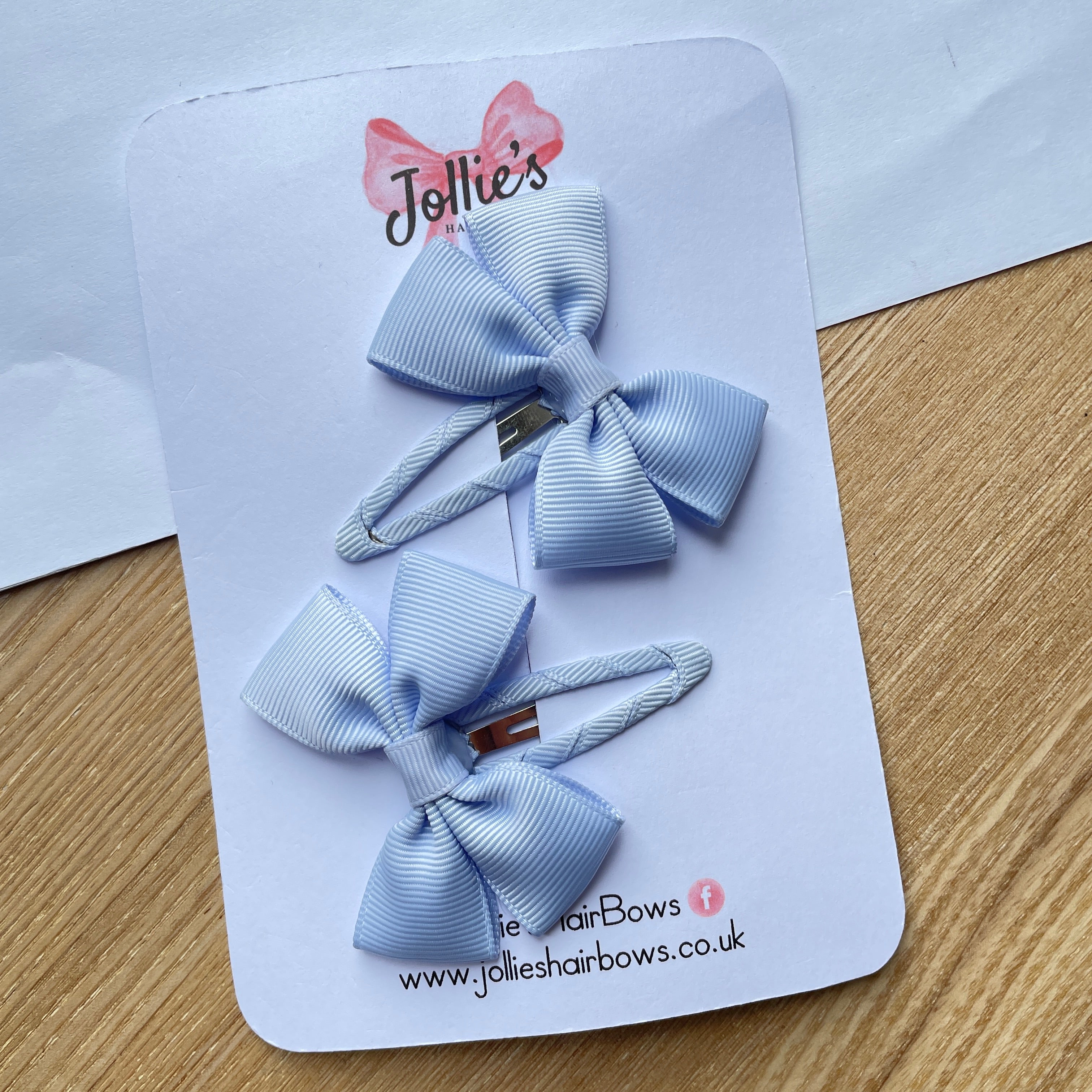 2.5" Bluebell Classic Snap Clips – Grosgrain Ribbon Hair Clips for Girls (Pair)