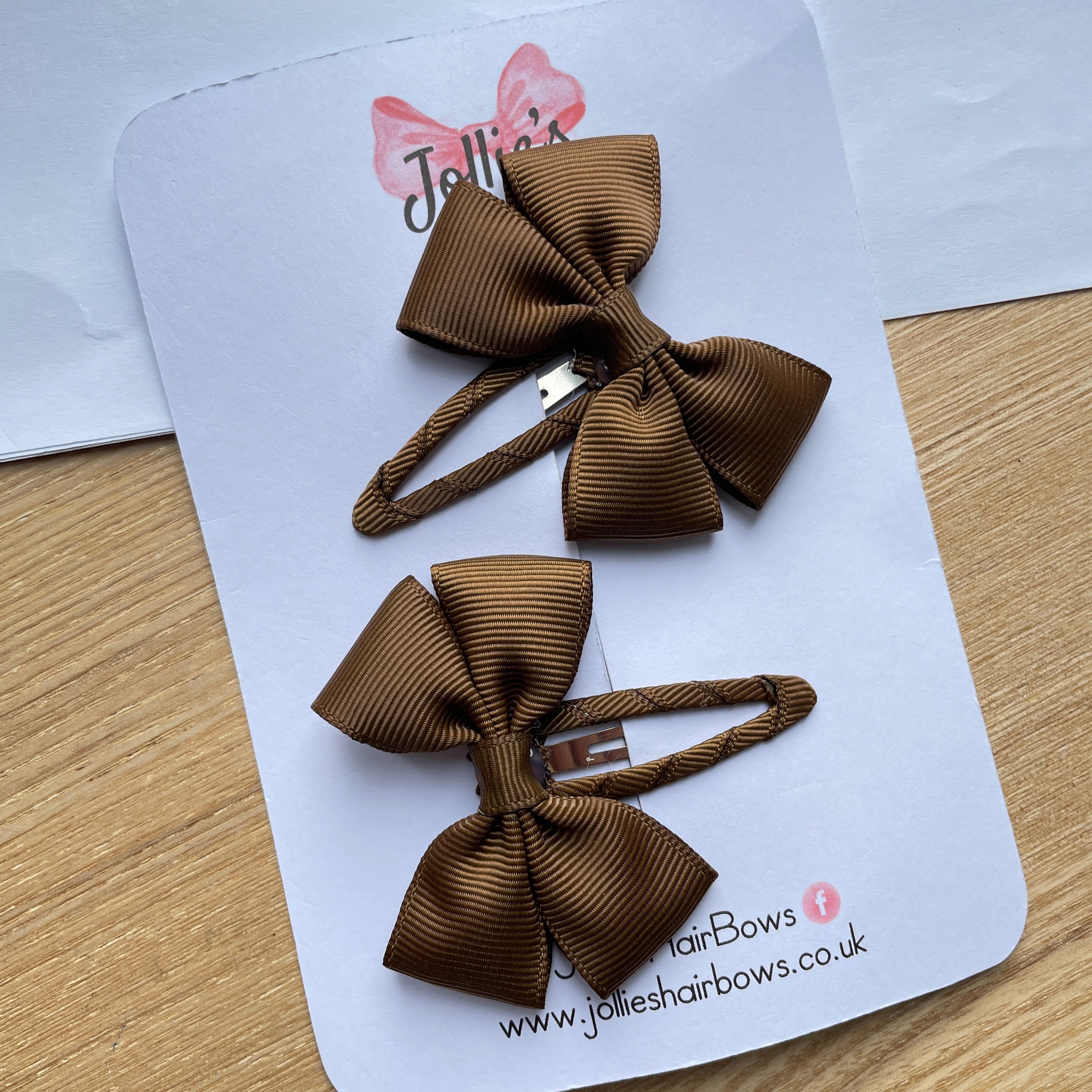 2.5" Turftan Classic Snap Clips – Grosgrain Ribbon Hair Clips for Girls (Pair)