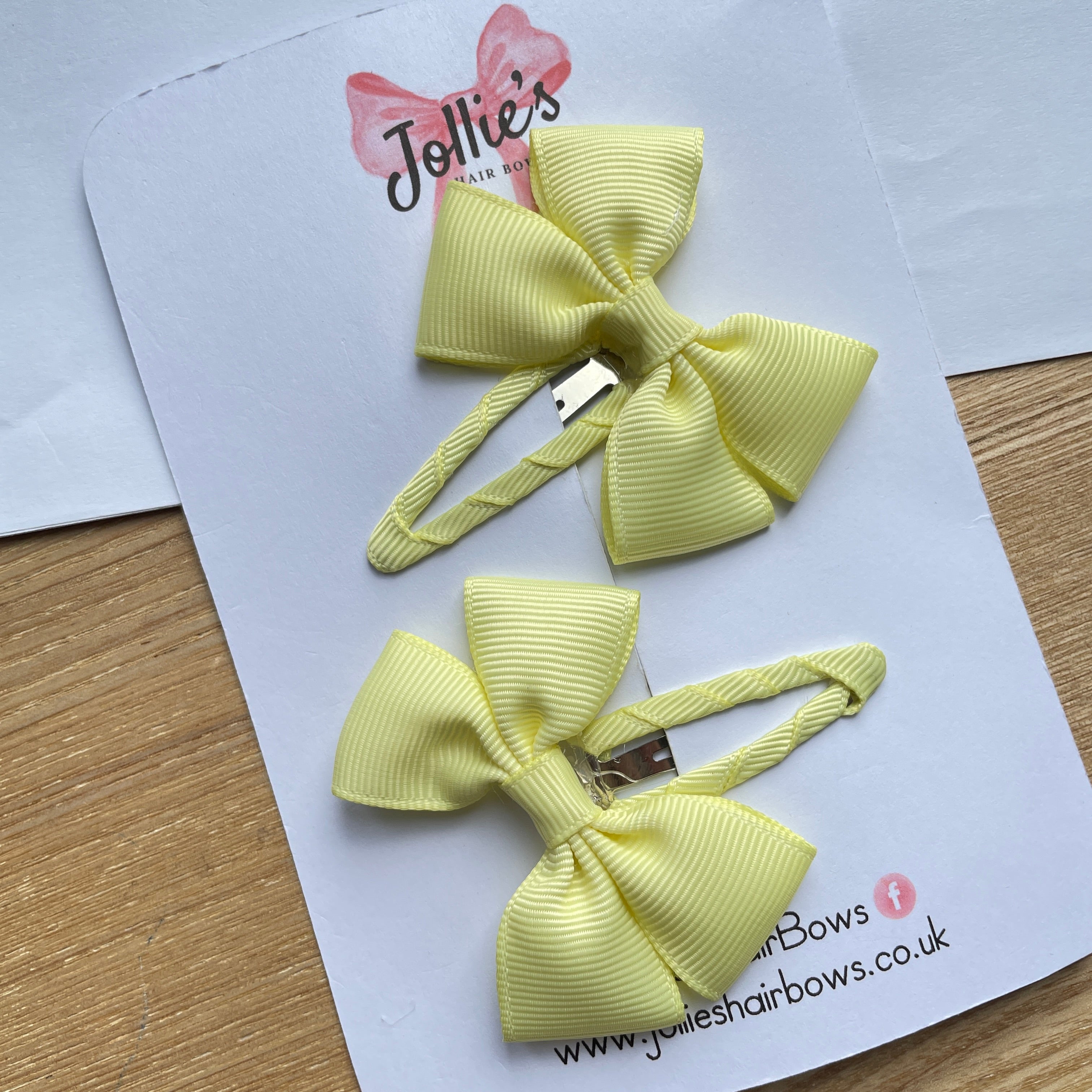 2.5" Baby Maize Classic Snap Clips – Grosgrain Ribbon Hair Clips for Girls (Pair)