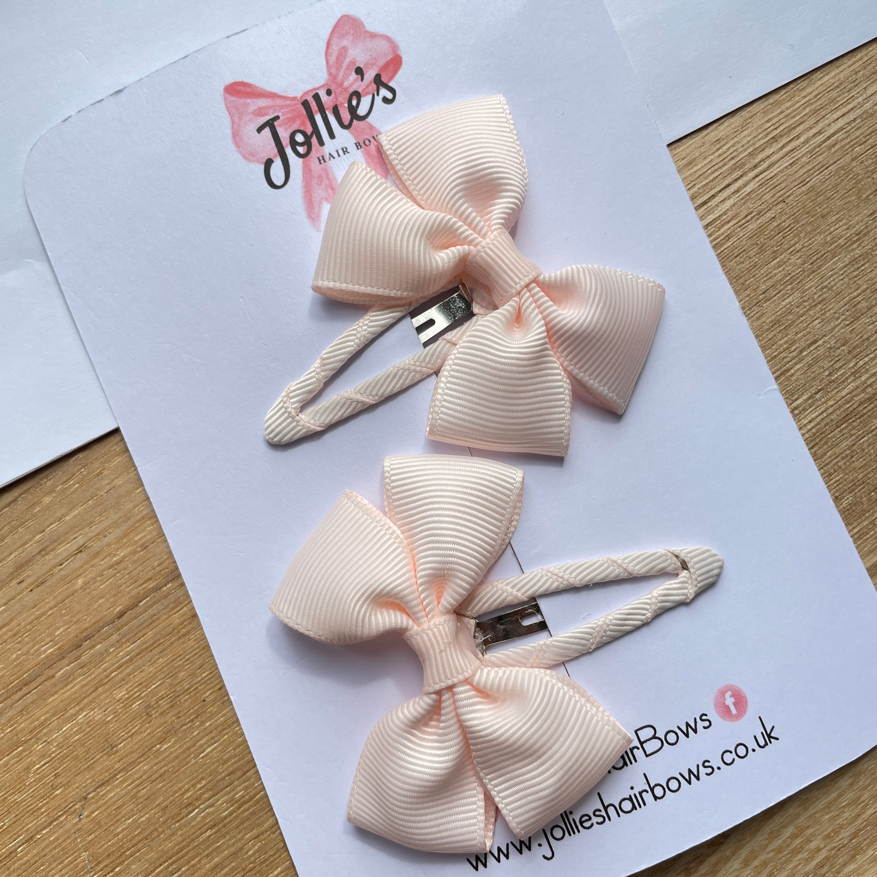 2.5" Sideshow Rose Classic Snap Clips – Grosgrain Ribbon Hair Clips for Girls (Pair)
