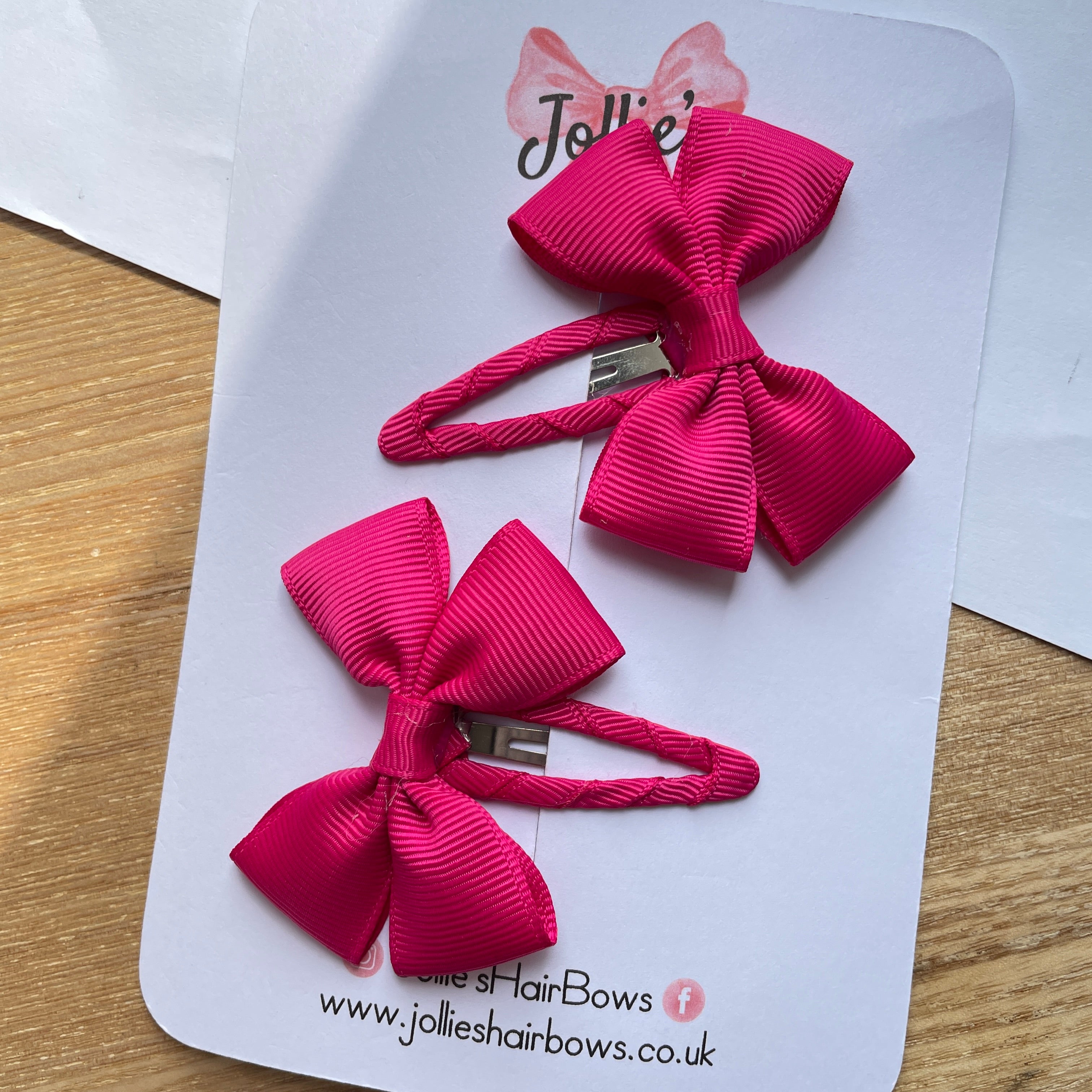 2.5" Azalea Classic Snap Clips β Grosgrain Ribbon Hair Clips for Girls (Pair)