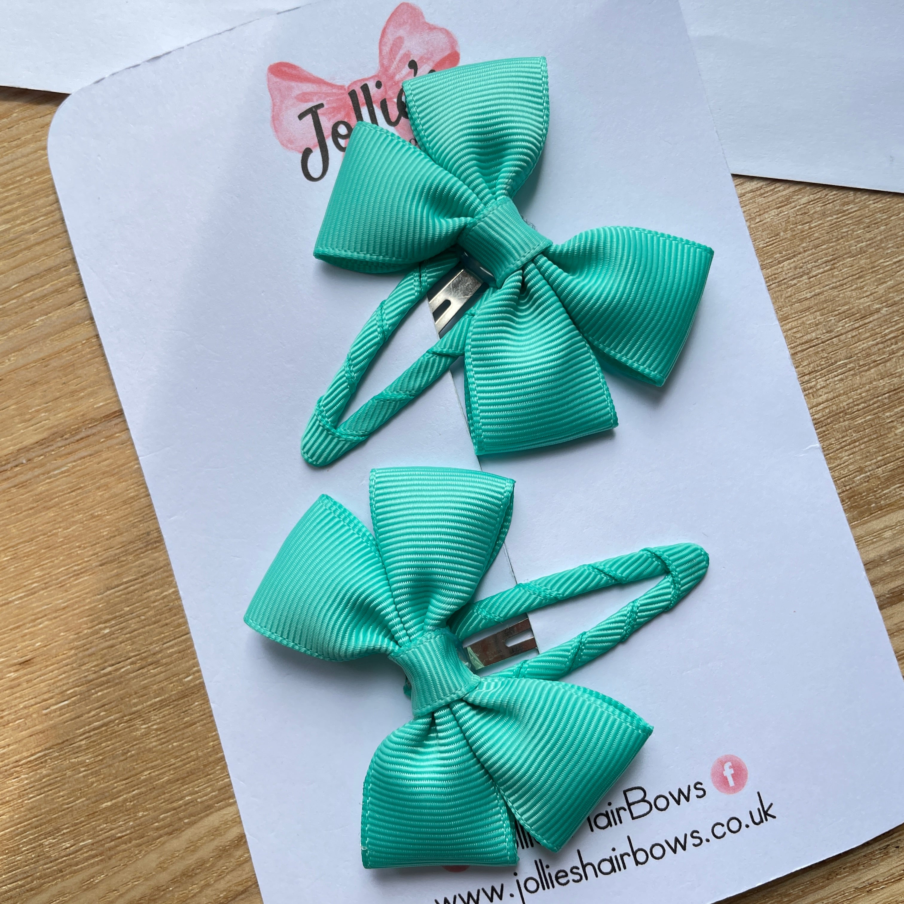 2.5" Tropic Classic Snap Clips – Grosgrain Ribbon Hair Clips for Girls (Pair)
