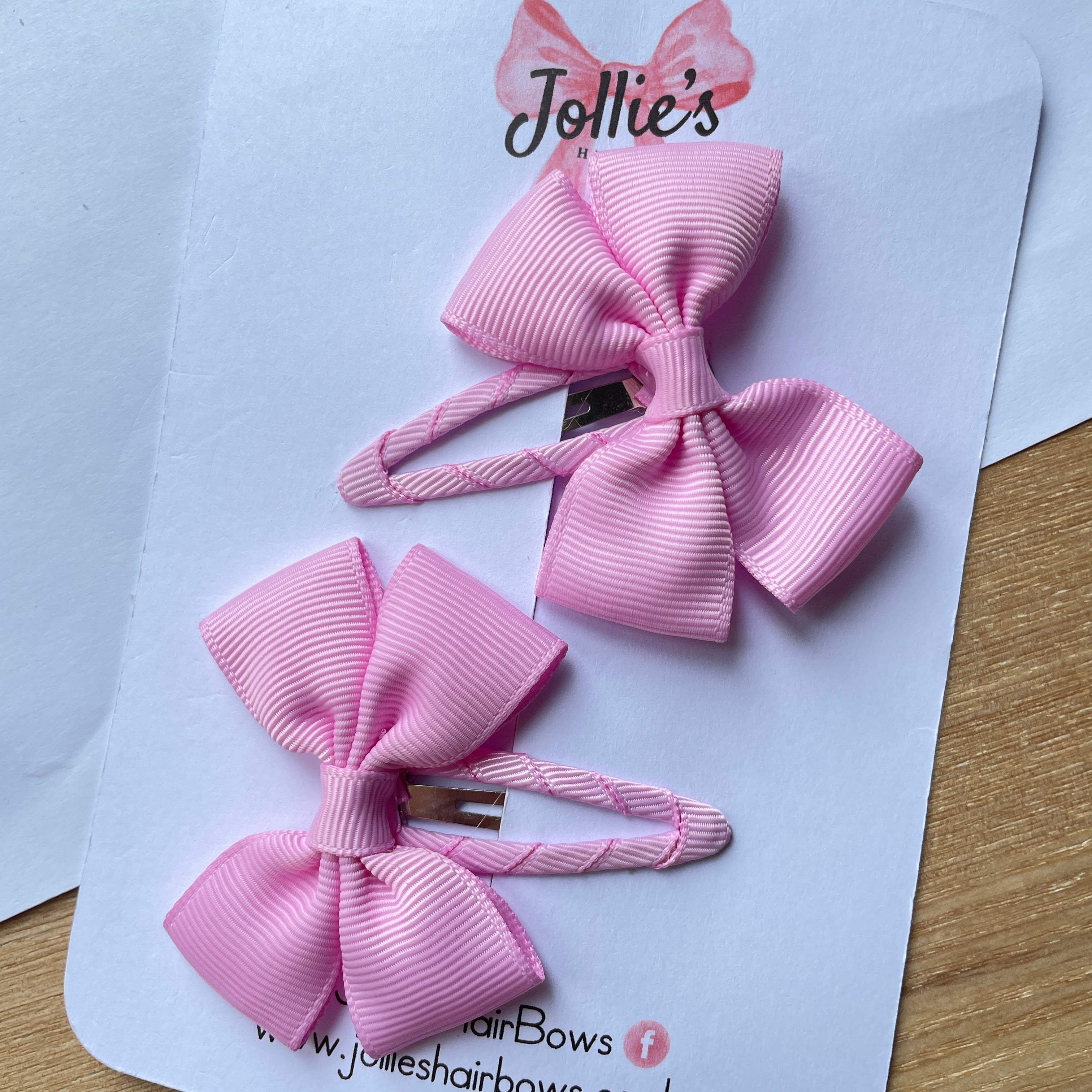 2.5" Tulip Classic Snap Clips – Grosgrain Ribbon Hair Clips for Girls (Pair)
