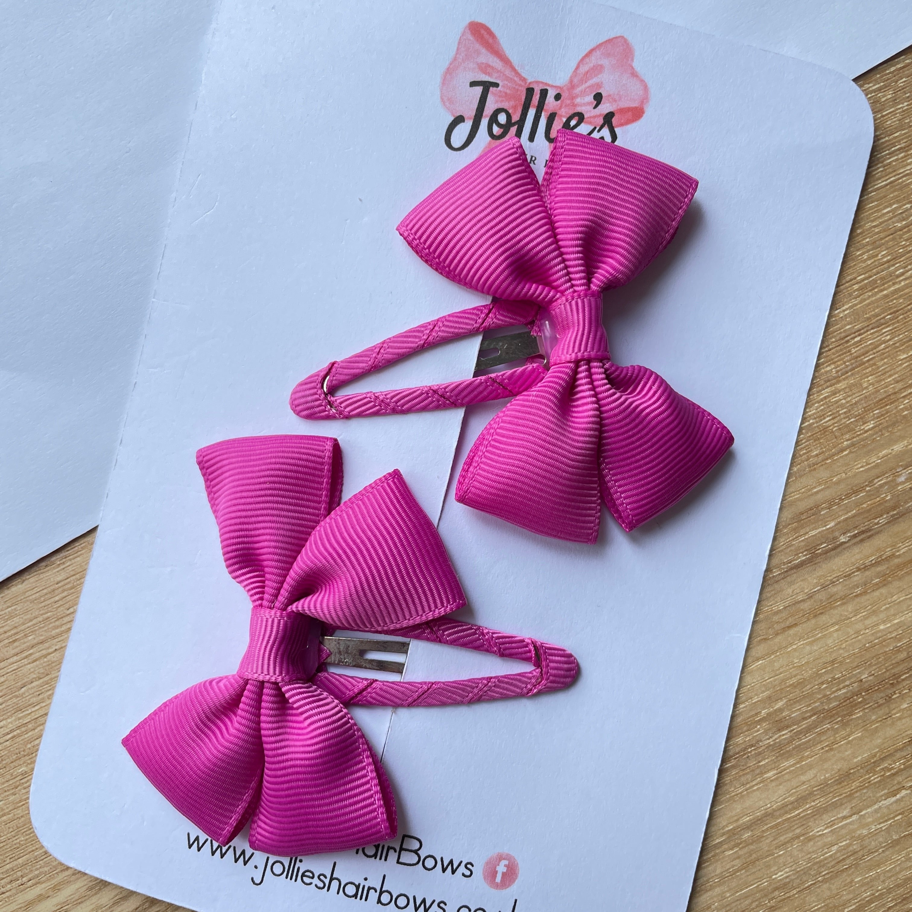 2.5" Garden Rose Classic Snap Clips – Grosgrain Ribbon Hair Clips for Girls (Pair)