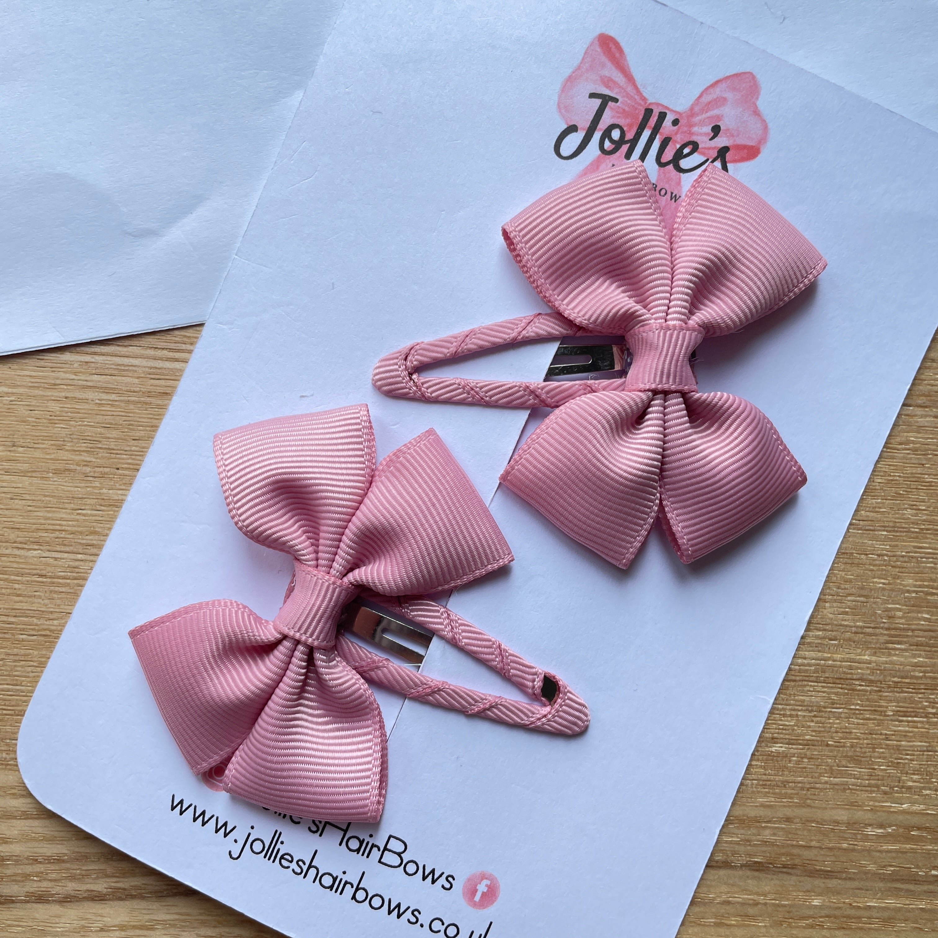 2.5" Quartz Classic Snap Clips – Grosgrain Ribbon Hair Clips for Girls (Pair)
