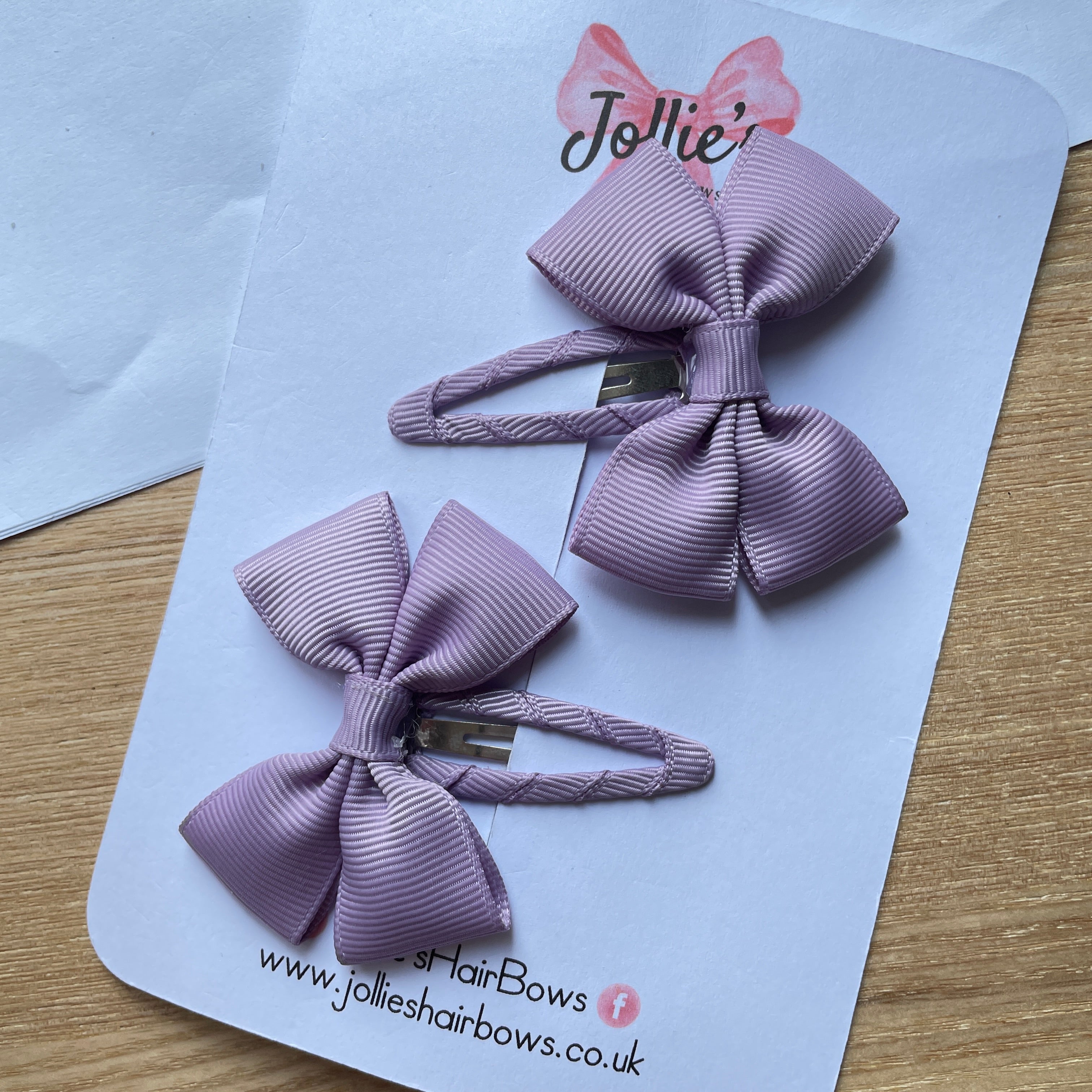2.5" Fresco Classic Snap Clips – Grosgrain Ribbon Hair Clips for Girls (Pair)