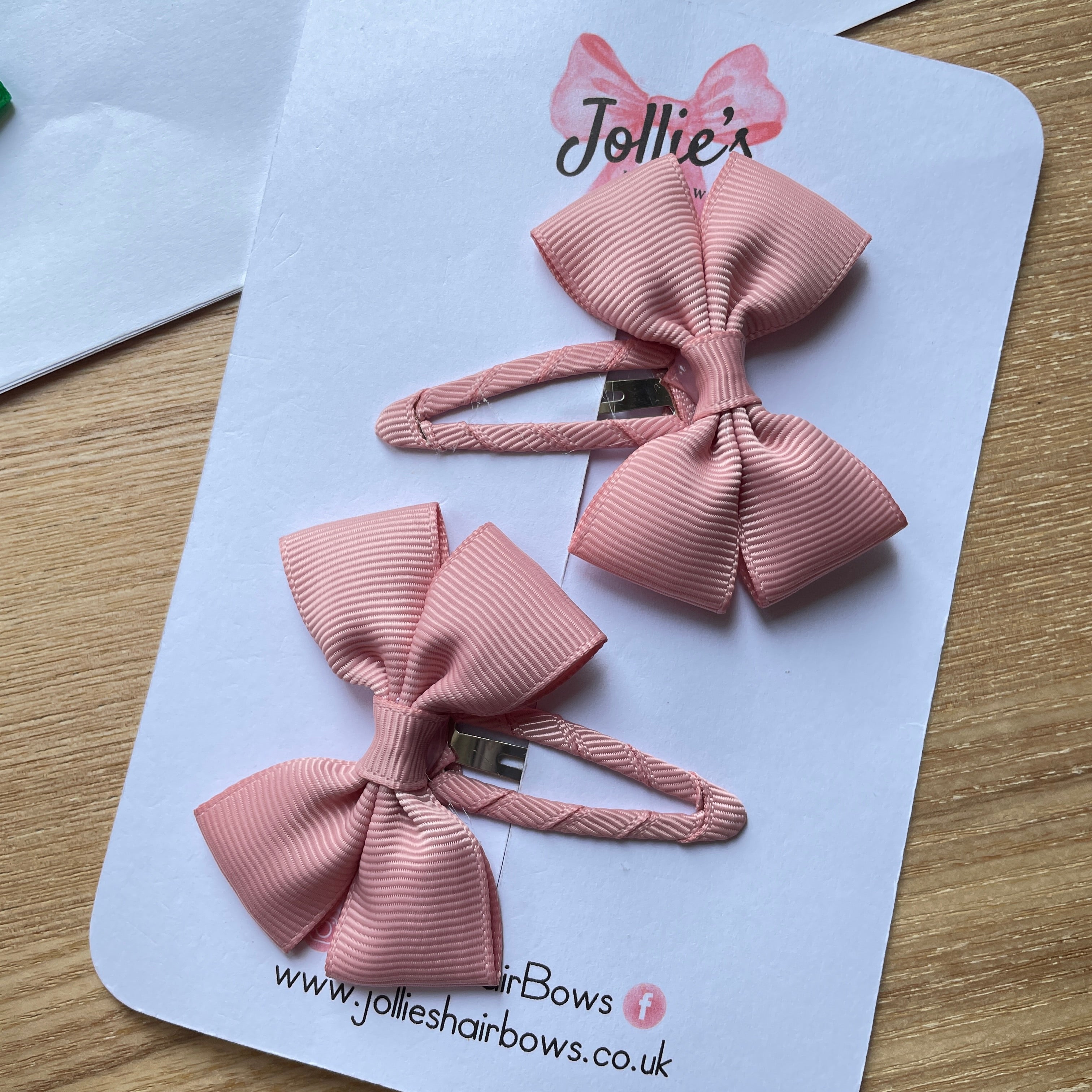 2.5" Sweet Nectar Classic Snap Clips – Grosgrain Ribbon Hair Clips for Girls (Pair)