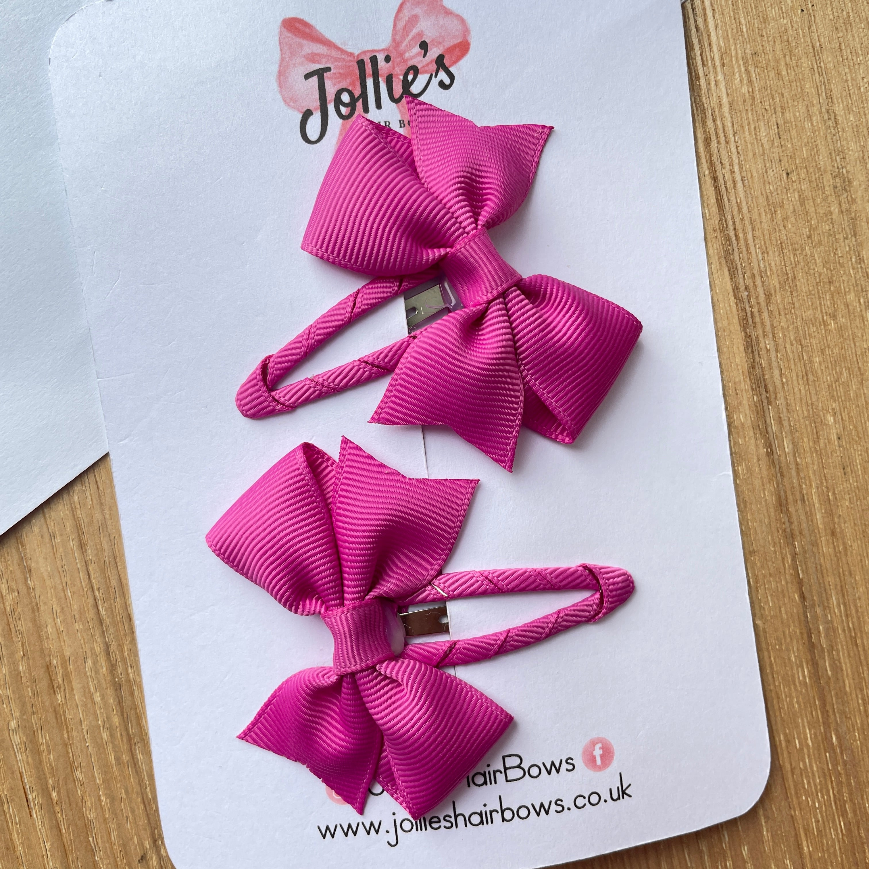 2.5" Garden Rose Bow Snap Clips β Grosgrain Ribbon Hair Clips for Girls (Set of 2)