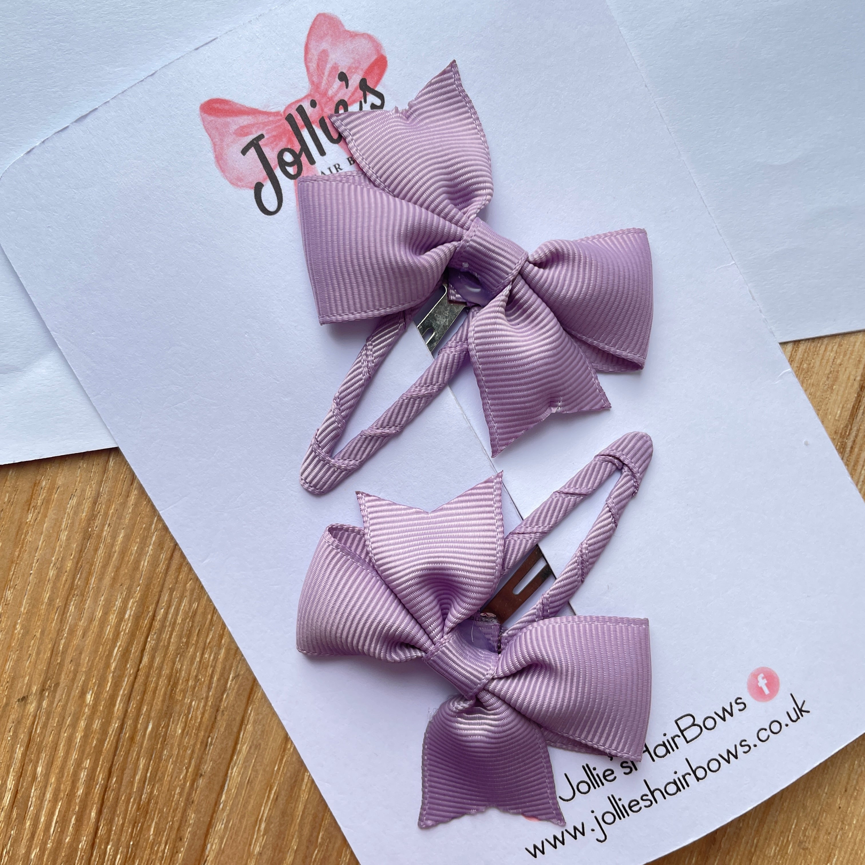 2.5" Fresco Bow Snap Clips – Grosgrain Ribbon Hair Clips for Girls (Set of 2)