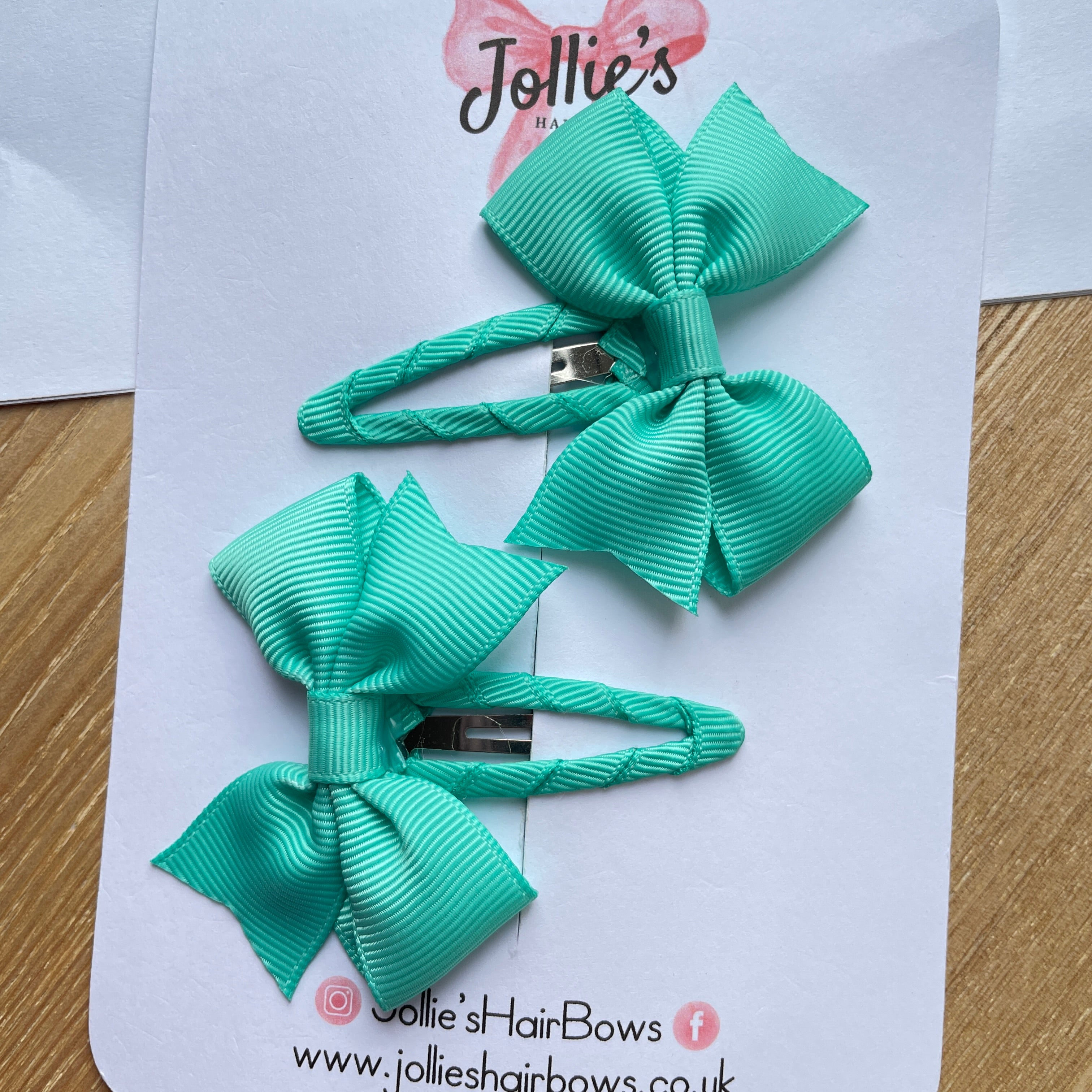 2.5" Tropic Bow Snap Clips β Grosgrain Ribbon Hair Clips for Girls (Set of 2)