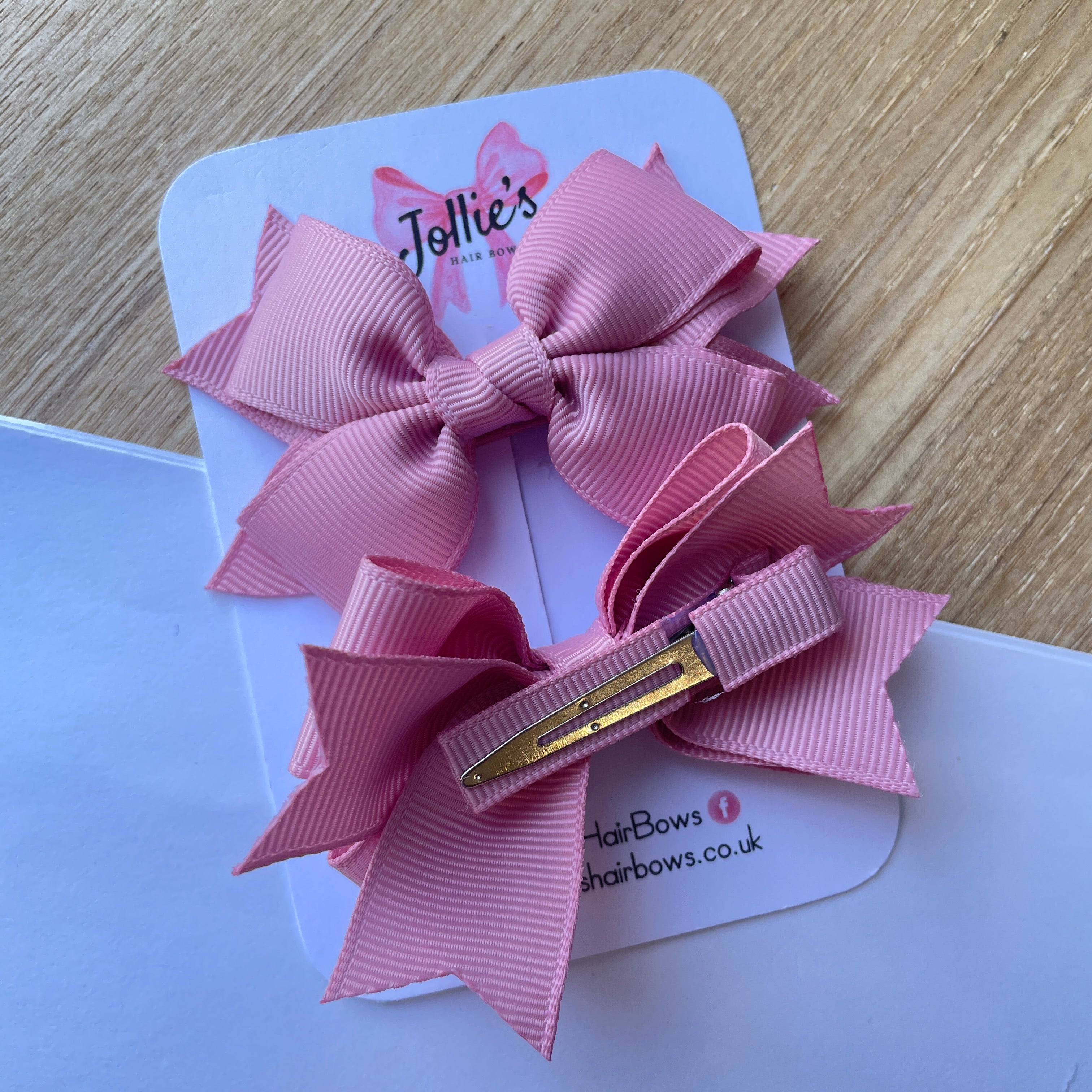 3" Quartz Layered Hair Bows (Pair) – Grosgrain with Alligator Clip