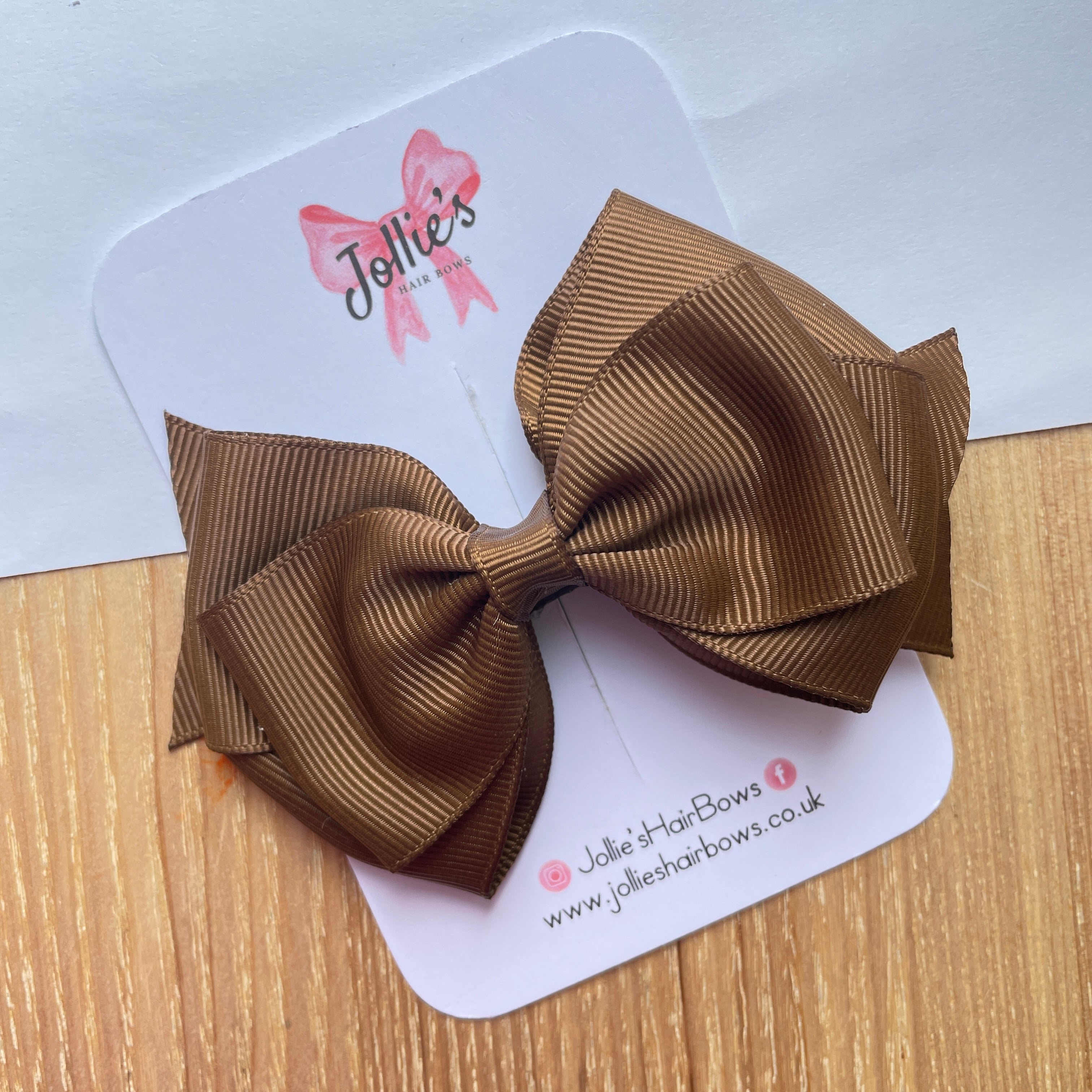 4" Turftan Triple Layer Hair Bow – Grosgrain Ribbon with Lined Alligator Clip