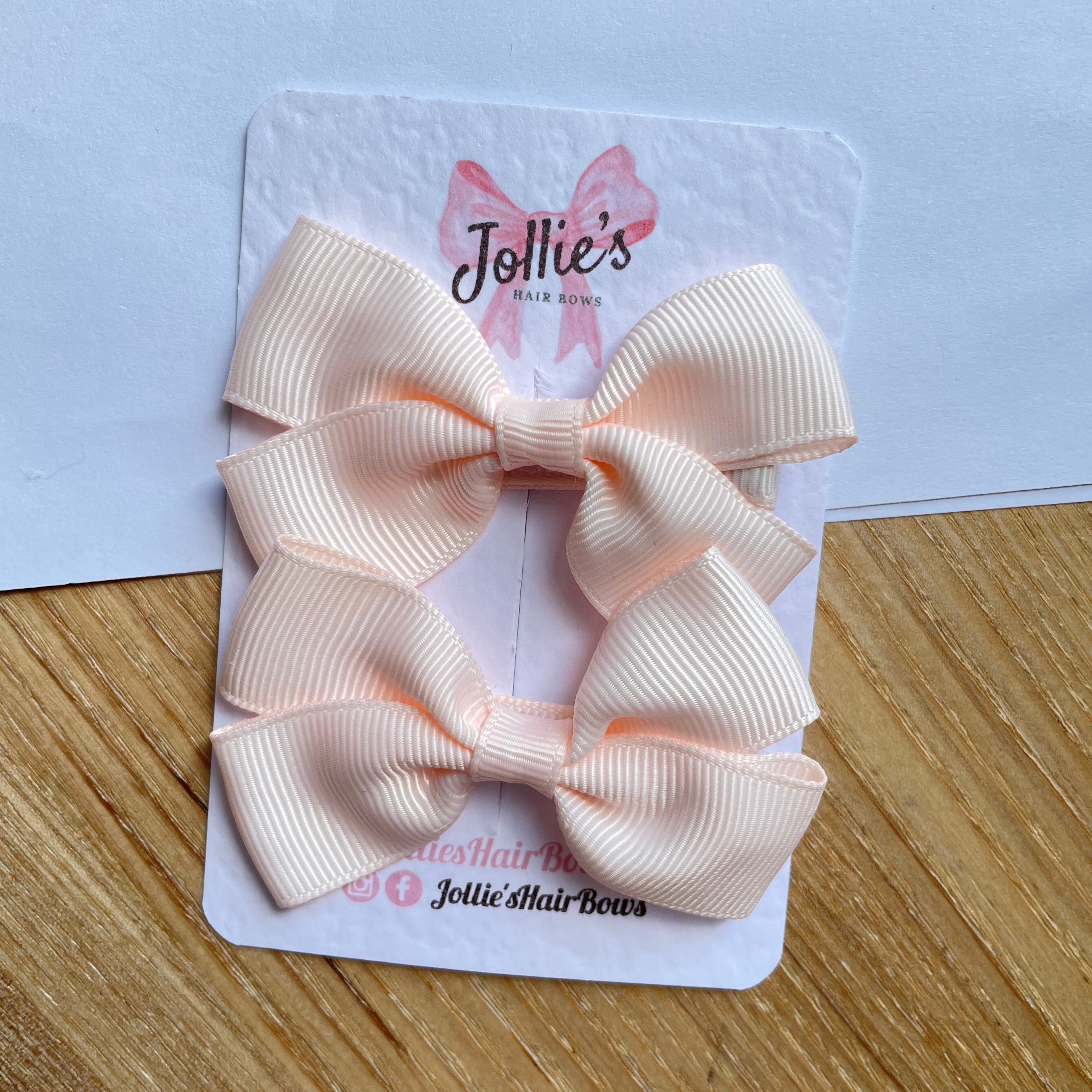 2.75" Sideshow Rose Classic Hair Bows (Pair) – Grosgrain Ribbon with Lined Alligator Clips