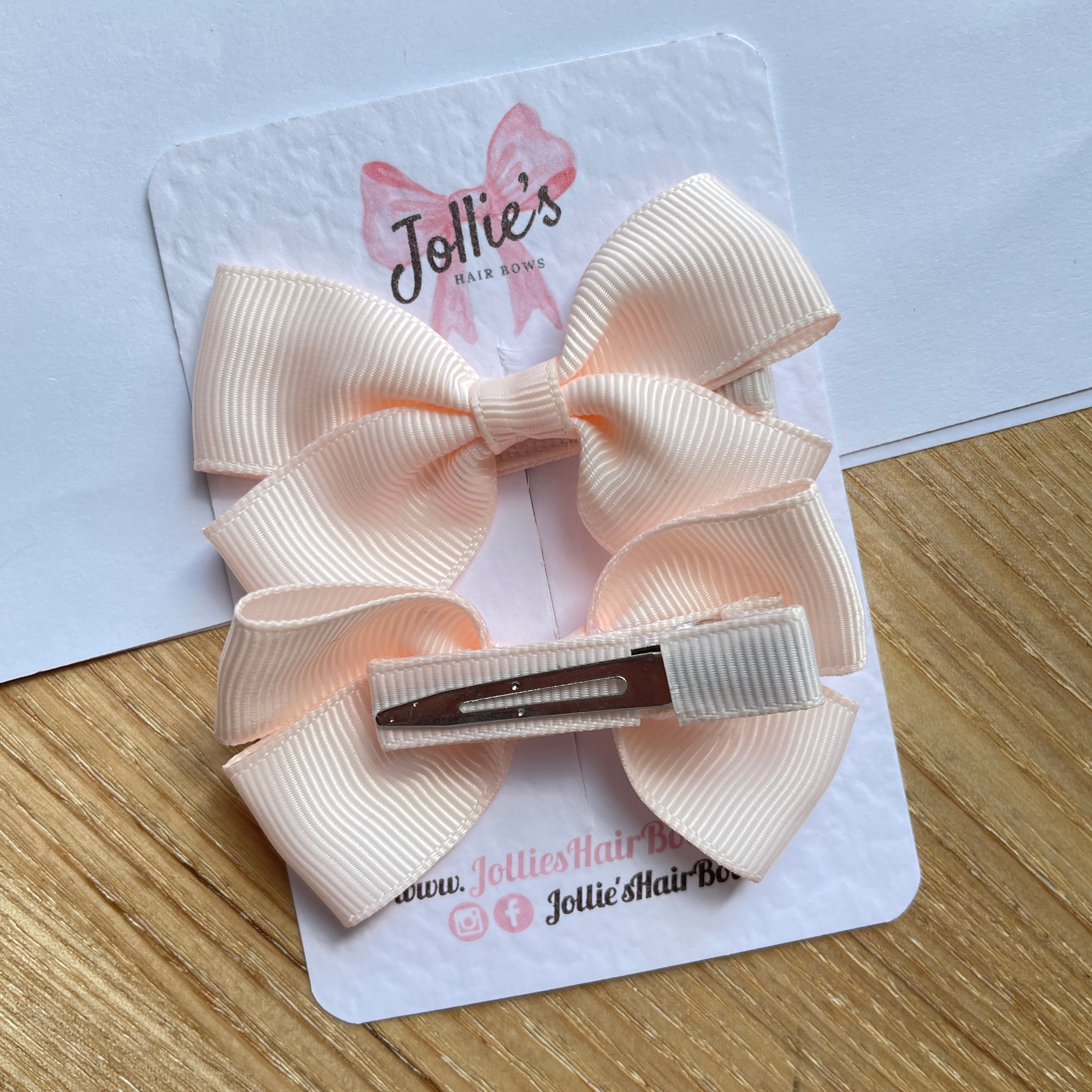 2.75" Sideshow Rose Classic Hair Bows (Pair) – Grosgrain Ribbon with Lined Alligator Clips