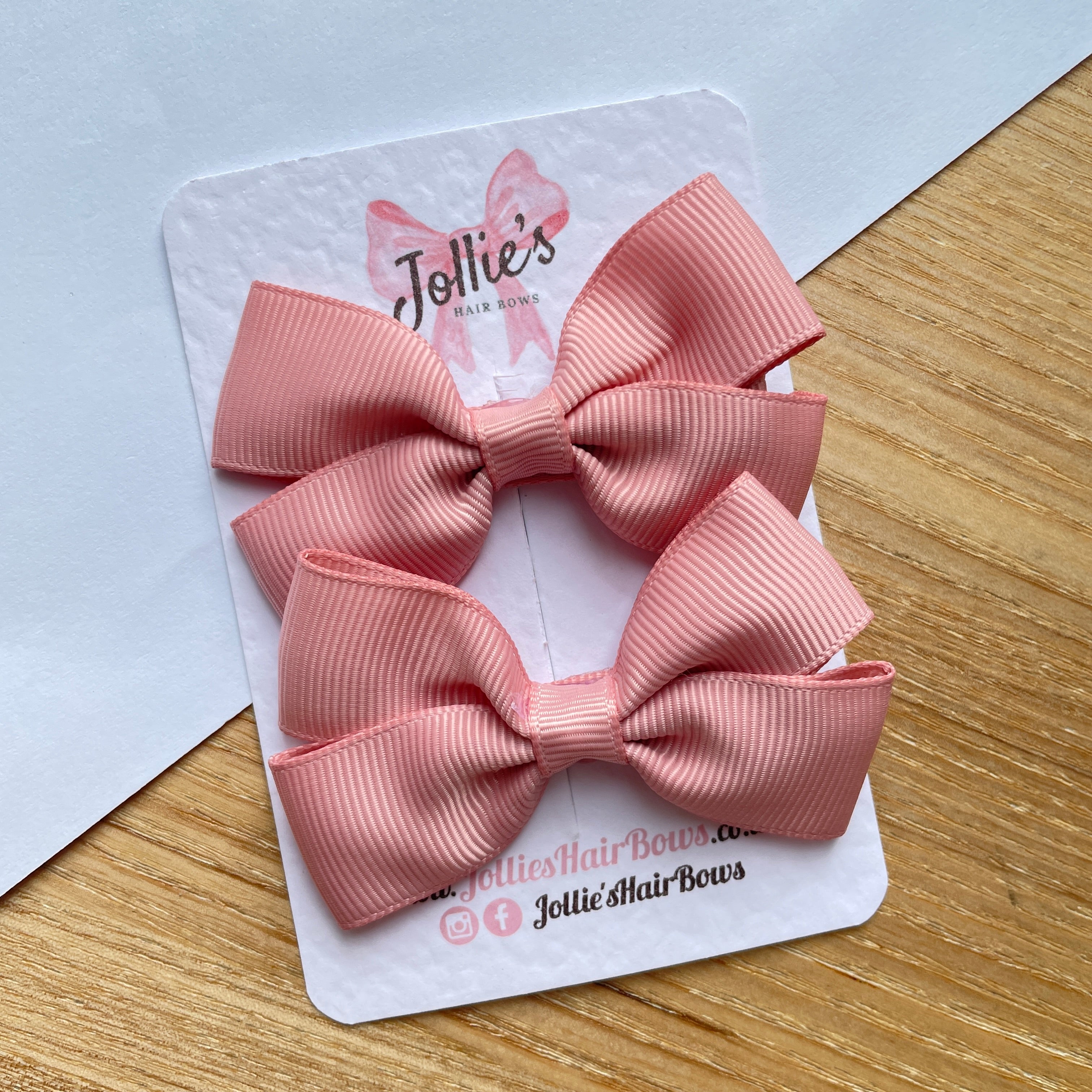 2.75" Sweet Nectar Classic Hair Bows (Pair) – Grosgrain Ribbon with Lined Alligator Clips