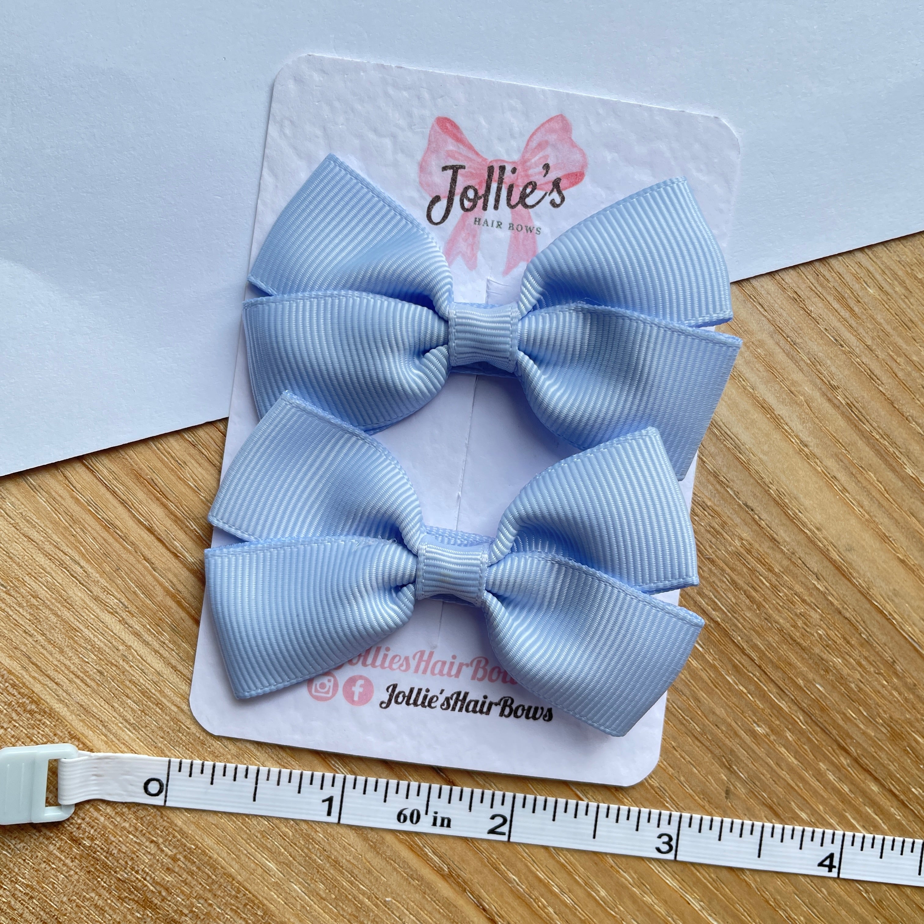 2.75" Bluebell Classic Hair Bows (Pair) – Grosgrain Ribbon with Lined Alligator Clips