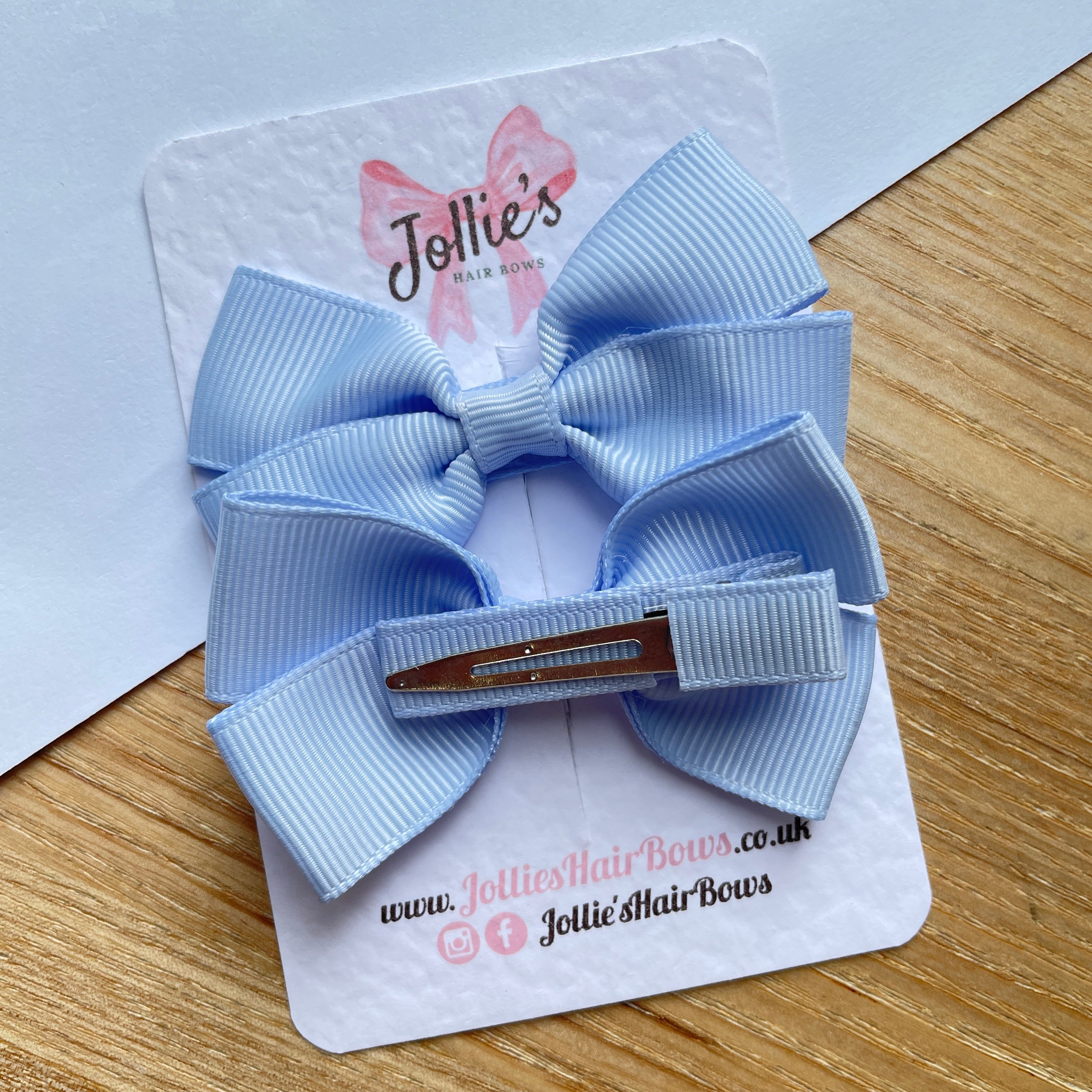 2.75" Bluebell Classic Hair Bows (Pair) – Grosgrain Ribbon with Lined Alligator Clips
