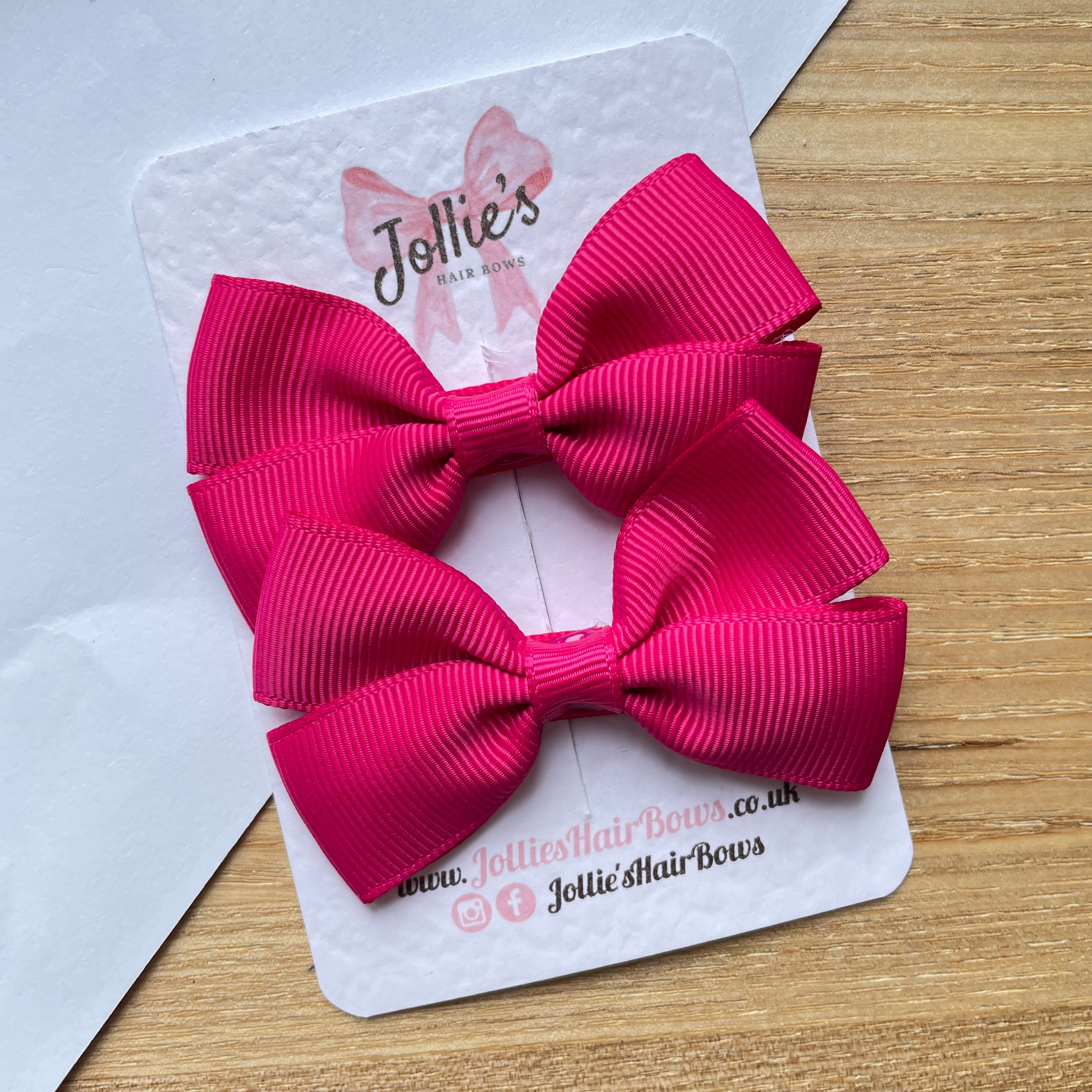 2.75" Azalea Classic Hair Bows (Pair) – Grosgrain Ribbon with Lined Alligator Clips