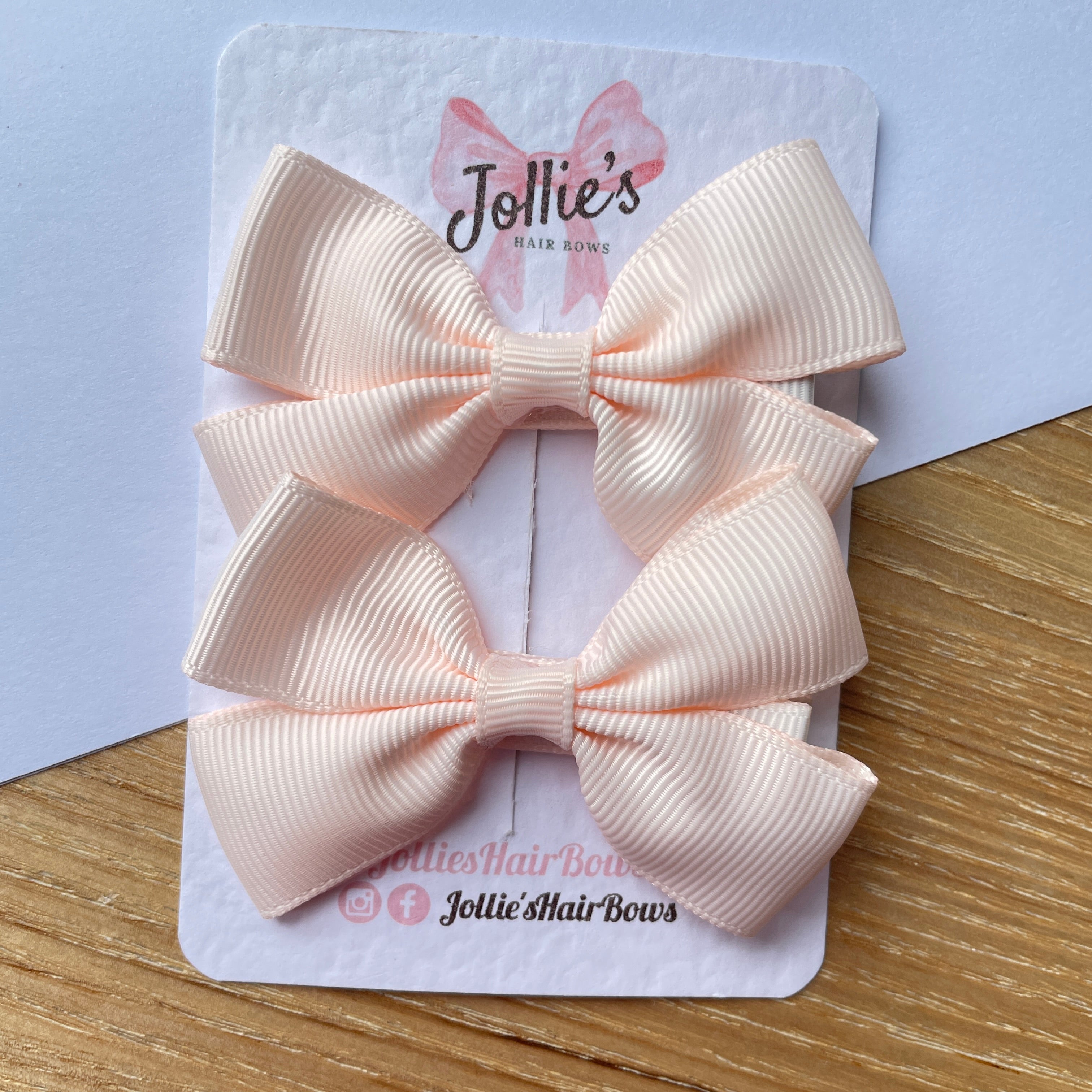 2.5" Sideshow Rose Classic Hair Bows (Pair) β Grosgrain Ribbon with Lined Alligator Clips