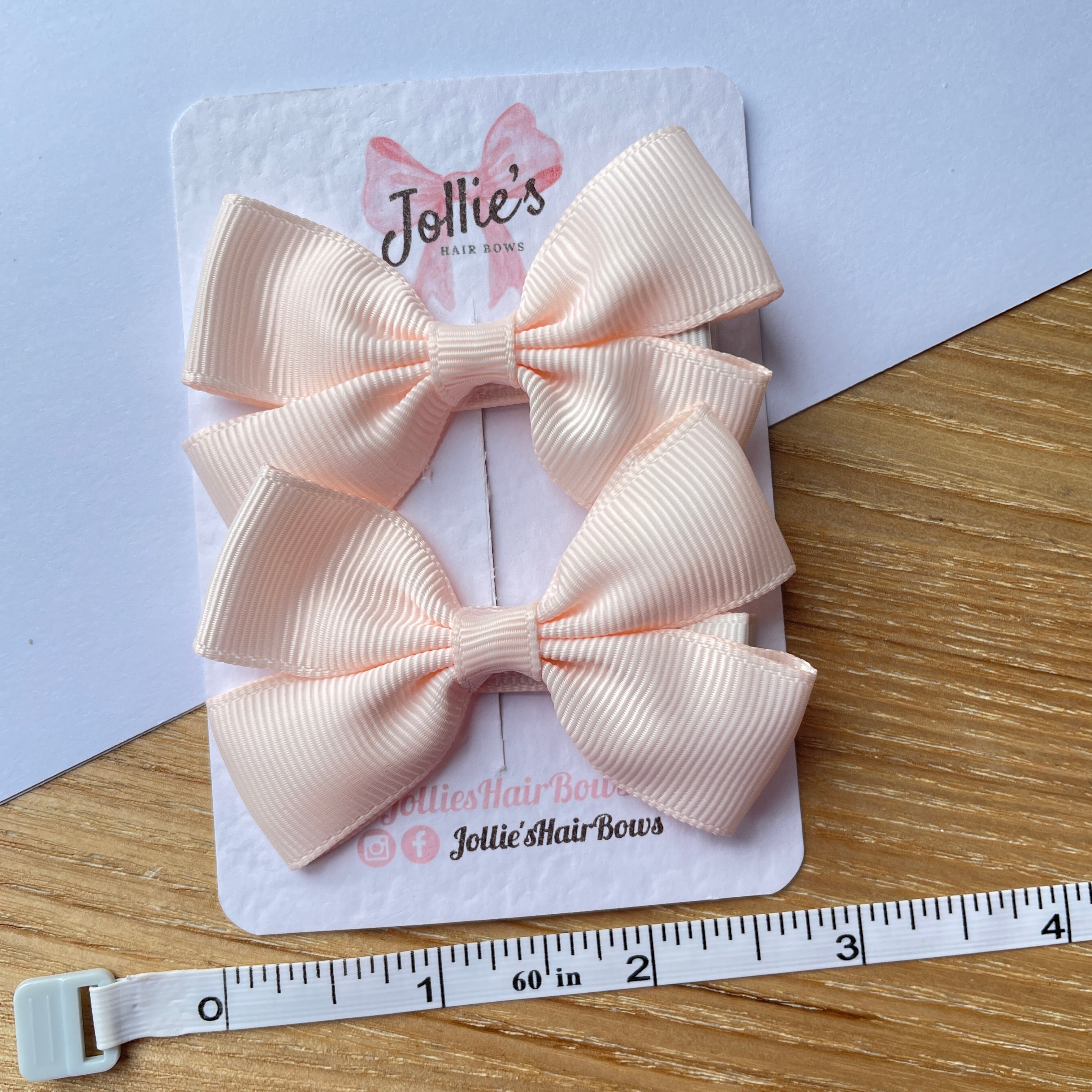 2.5" Sideshow Rose Classic Hair Bows (Pair) – Grosgrain Ribbon with Lined Alligator Clips