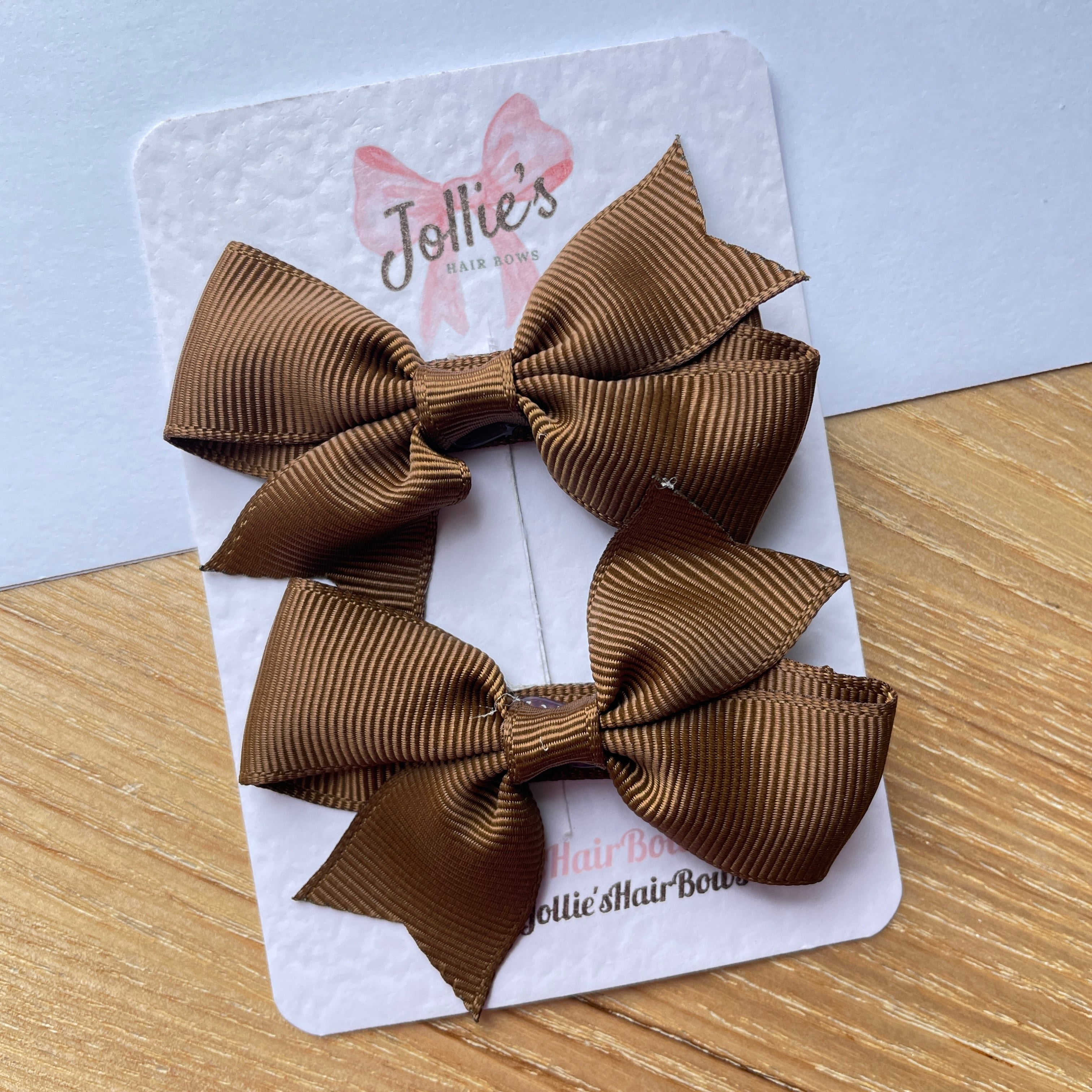 2.5" Turftan Lively Bow Clip Set – Grosgrain Ribbon Hair Bows for Girls (Pair)