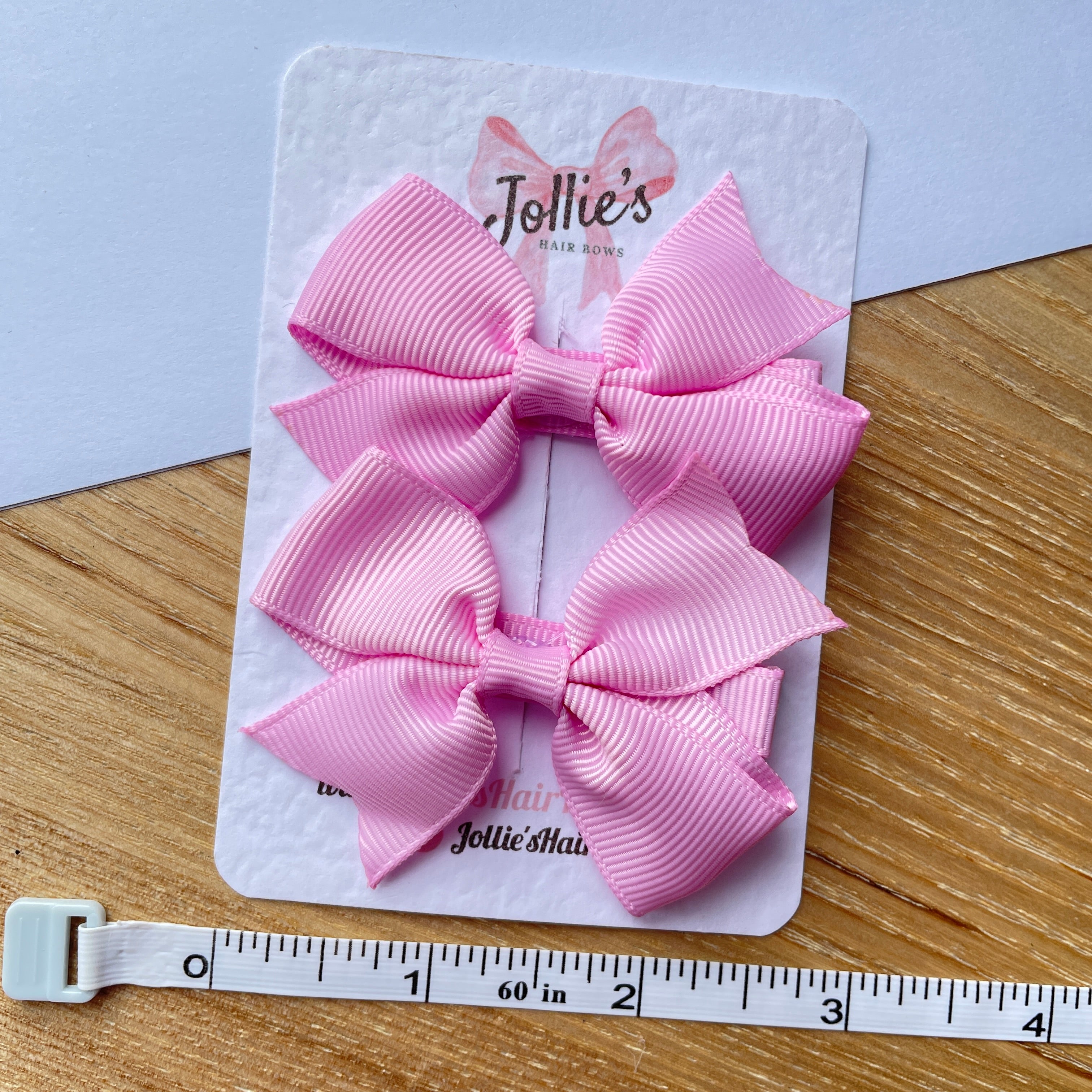 2.5" Tulip Lively Bow Clip Set – Grosgrain Ribbon Hair Bows for Girls (Pair)