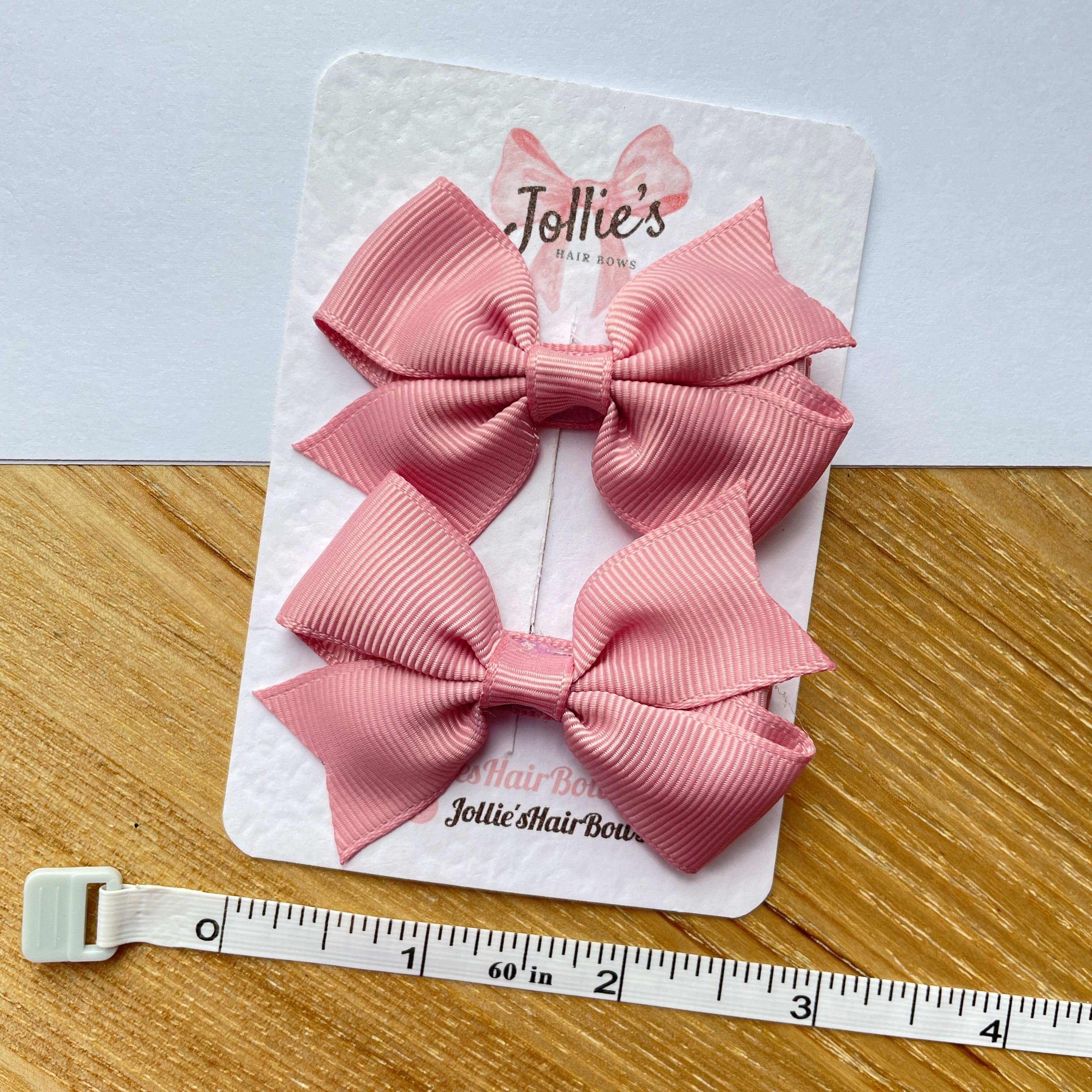2.5" Quartz Lively Bow Clip Set – Grosgrain Ribbon Hair Bows for Girls (Pair)