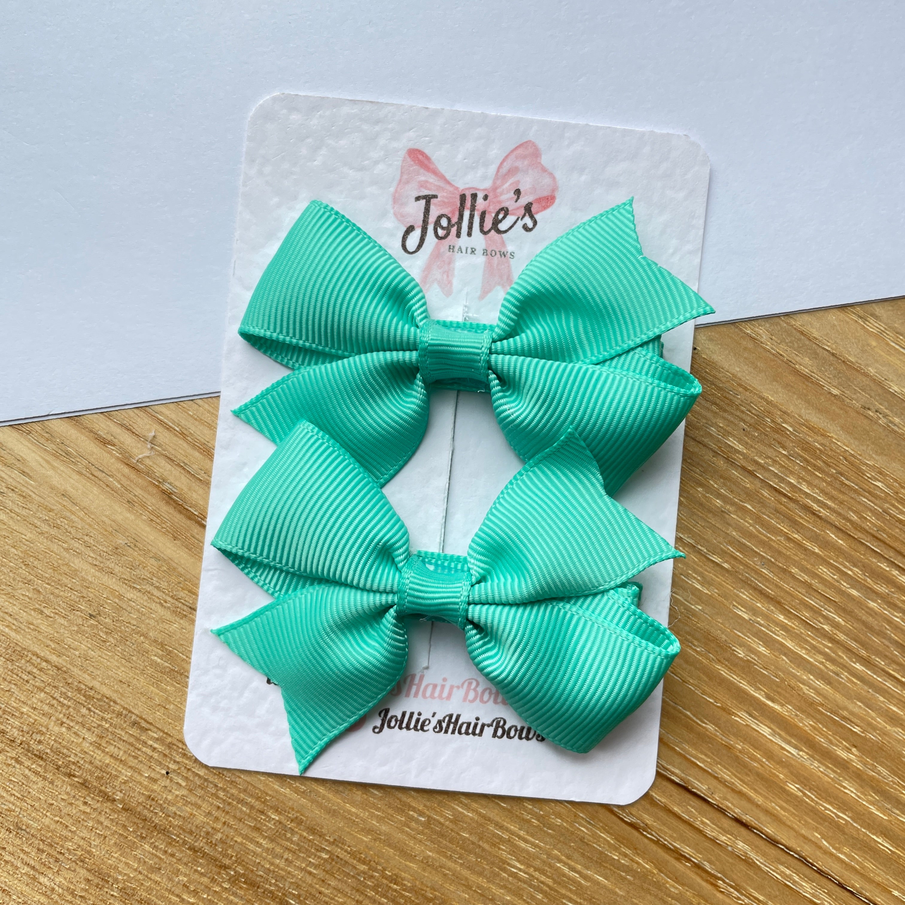 2.5" Tropic Lively Bow Clip Set – Grosgrain Ribbon Hair Bows for Girls (Pair)