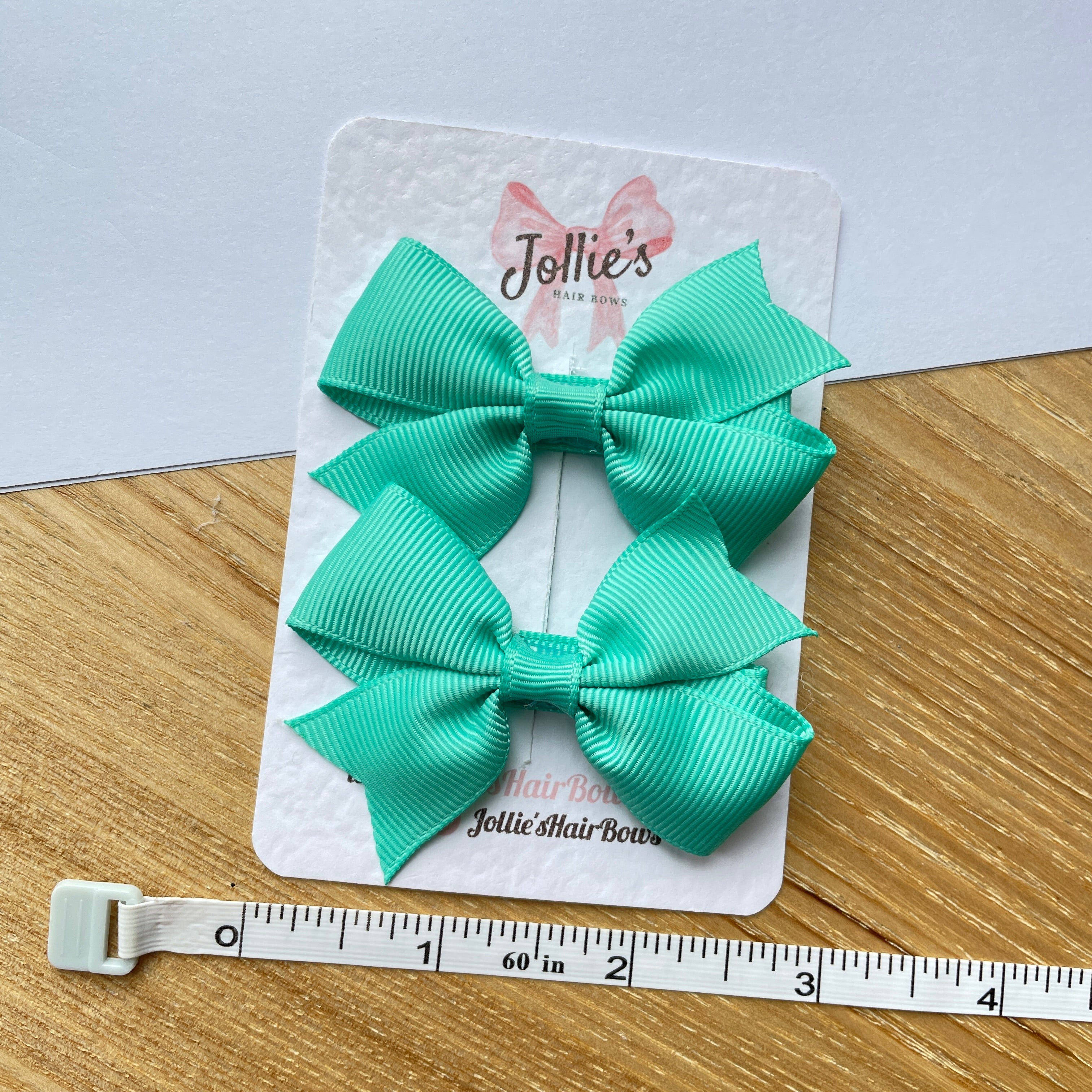 2.5" Tropic Lively Bow Clip Set – Grosgrain Ribbon Hair Bows for Girls (Pair)