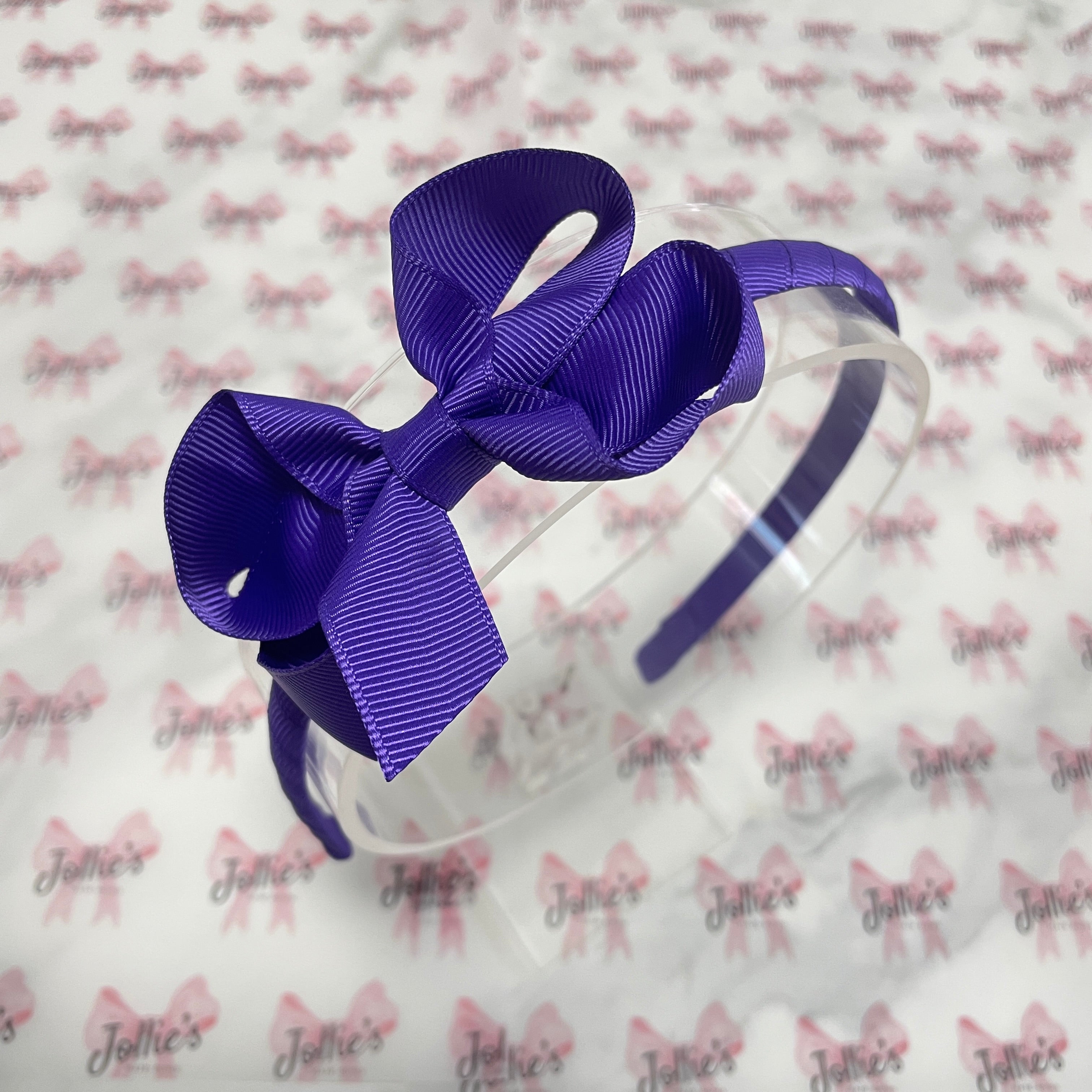 3" Regal Purple Bow Headband – Grosgrain Ribbon Headband for Girls
