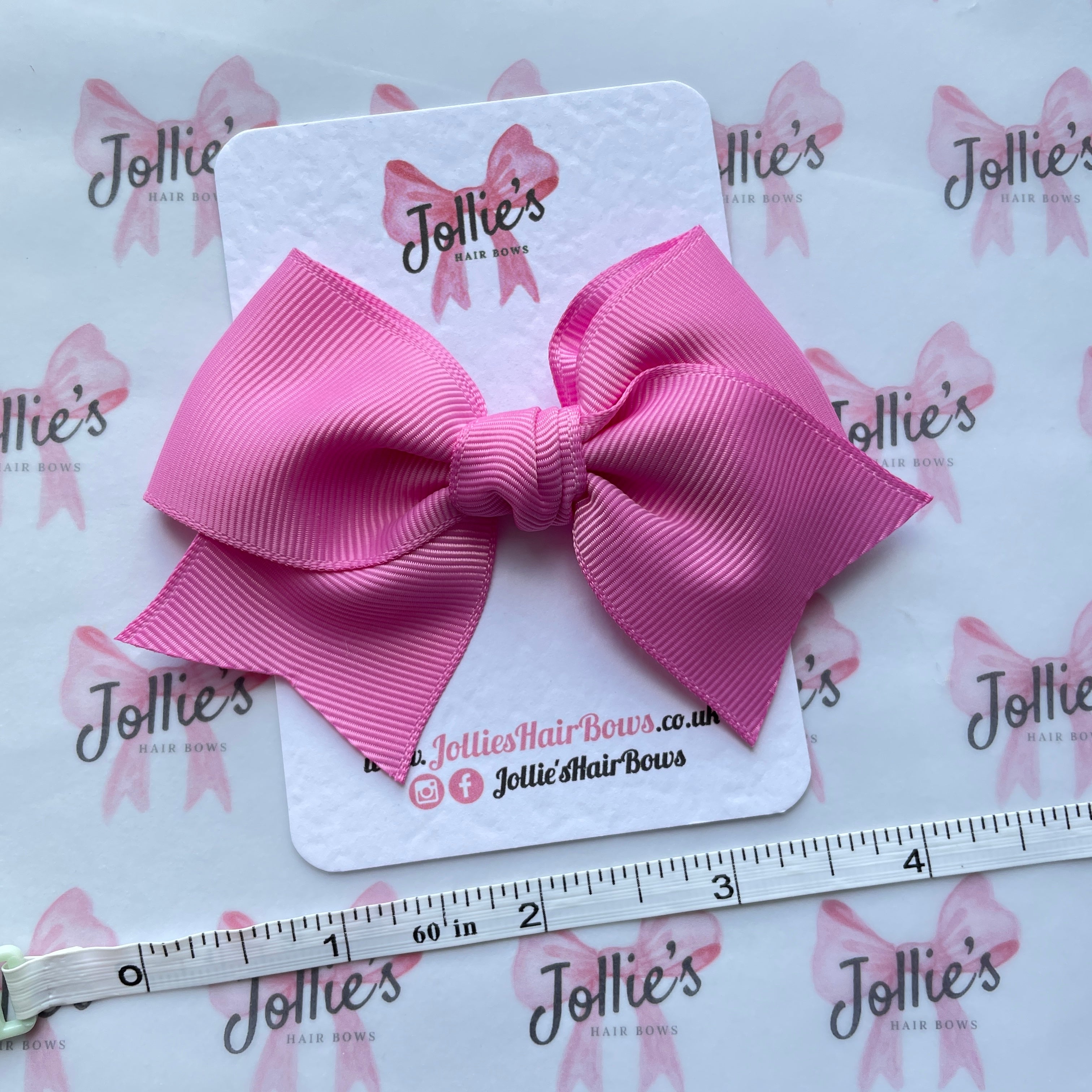 4" Rose Bloom Classic Hair Bow – Grosgrain Ribbon with Lined Alligator Clip