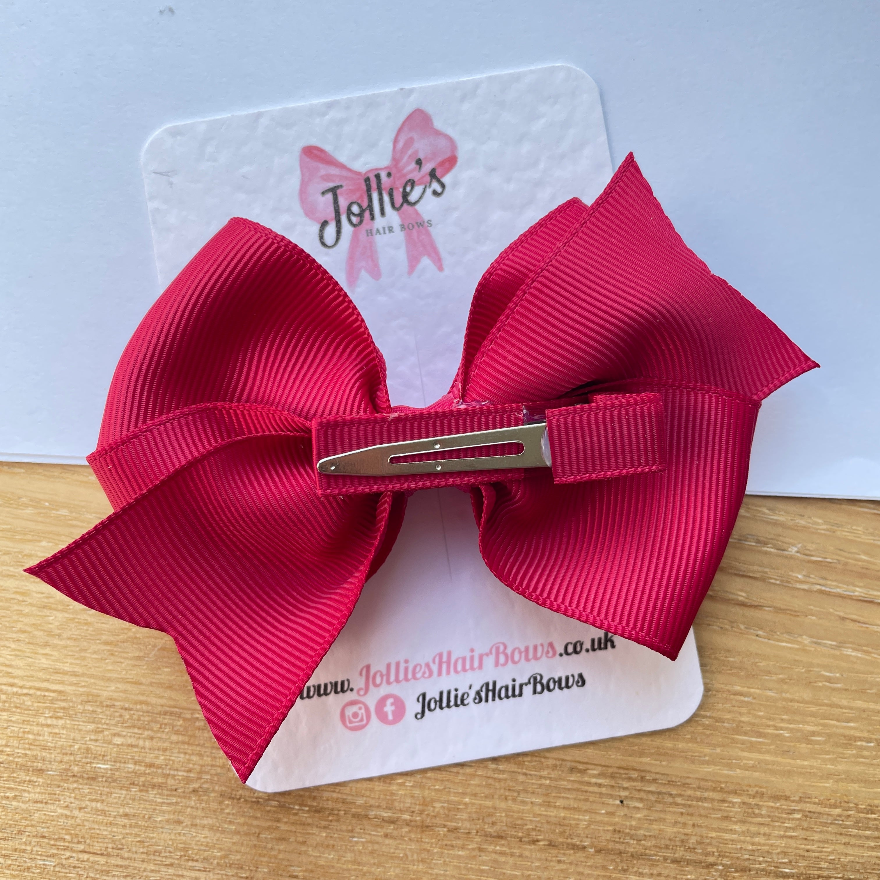 4" Beauty Triple Layer Hair Bow – Grosgrain Ribbon with Lined Alligator Clip
