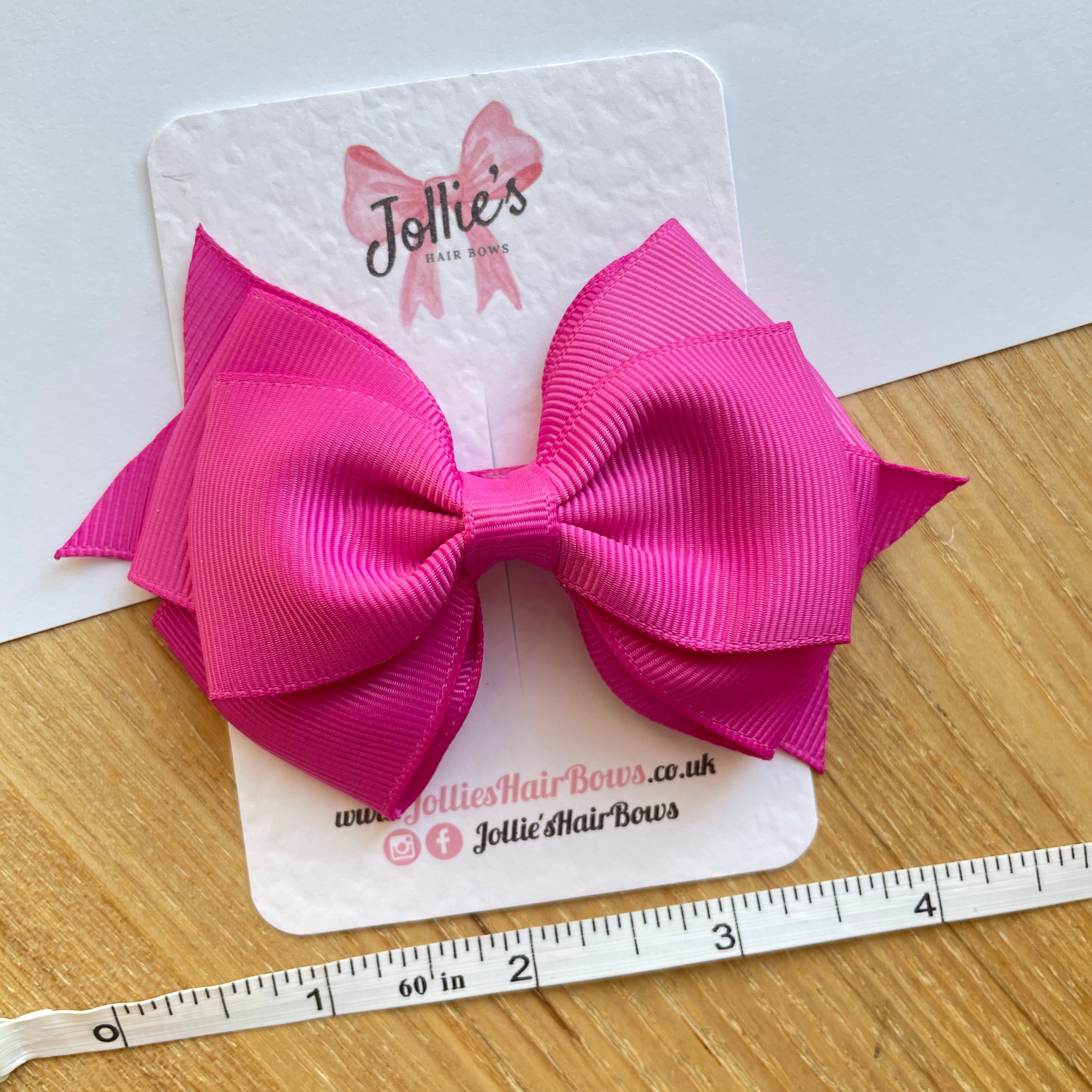 4" Garden Rose Triple Layer Hair Bow – Grosgrain Ribbon with Lined Alligator Clip
