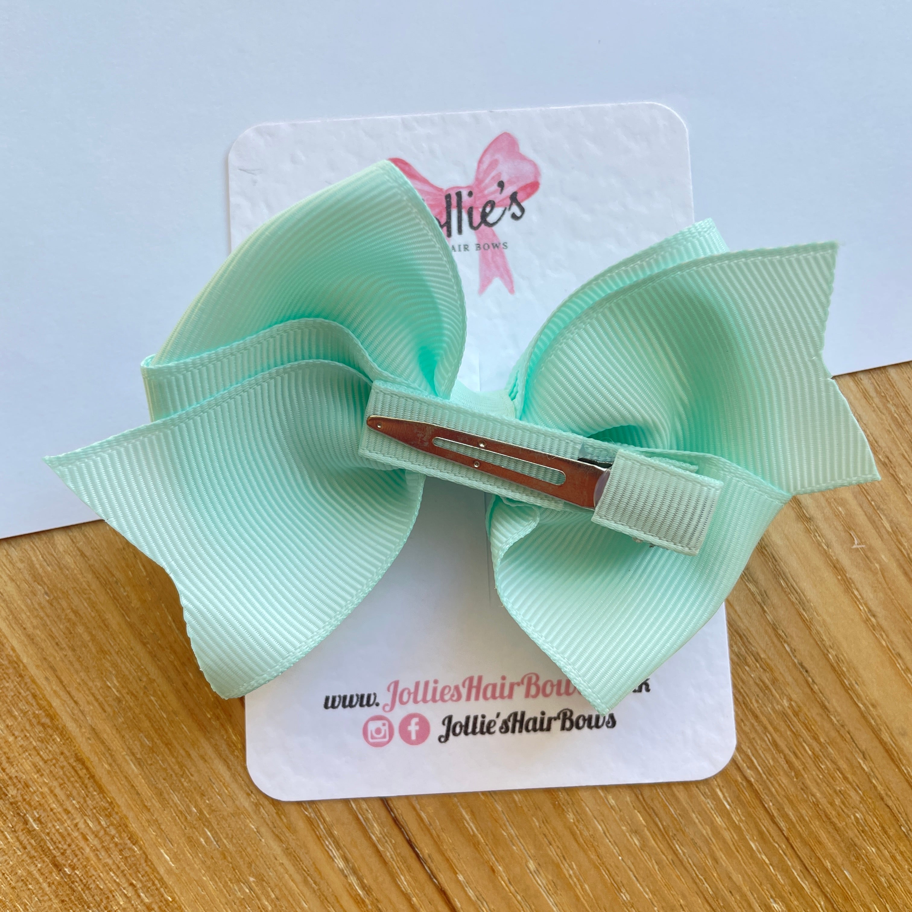 4" Crystalline Triple Layer Hair Bow – Grosgrain Ribbon with Lined Alligator Clip