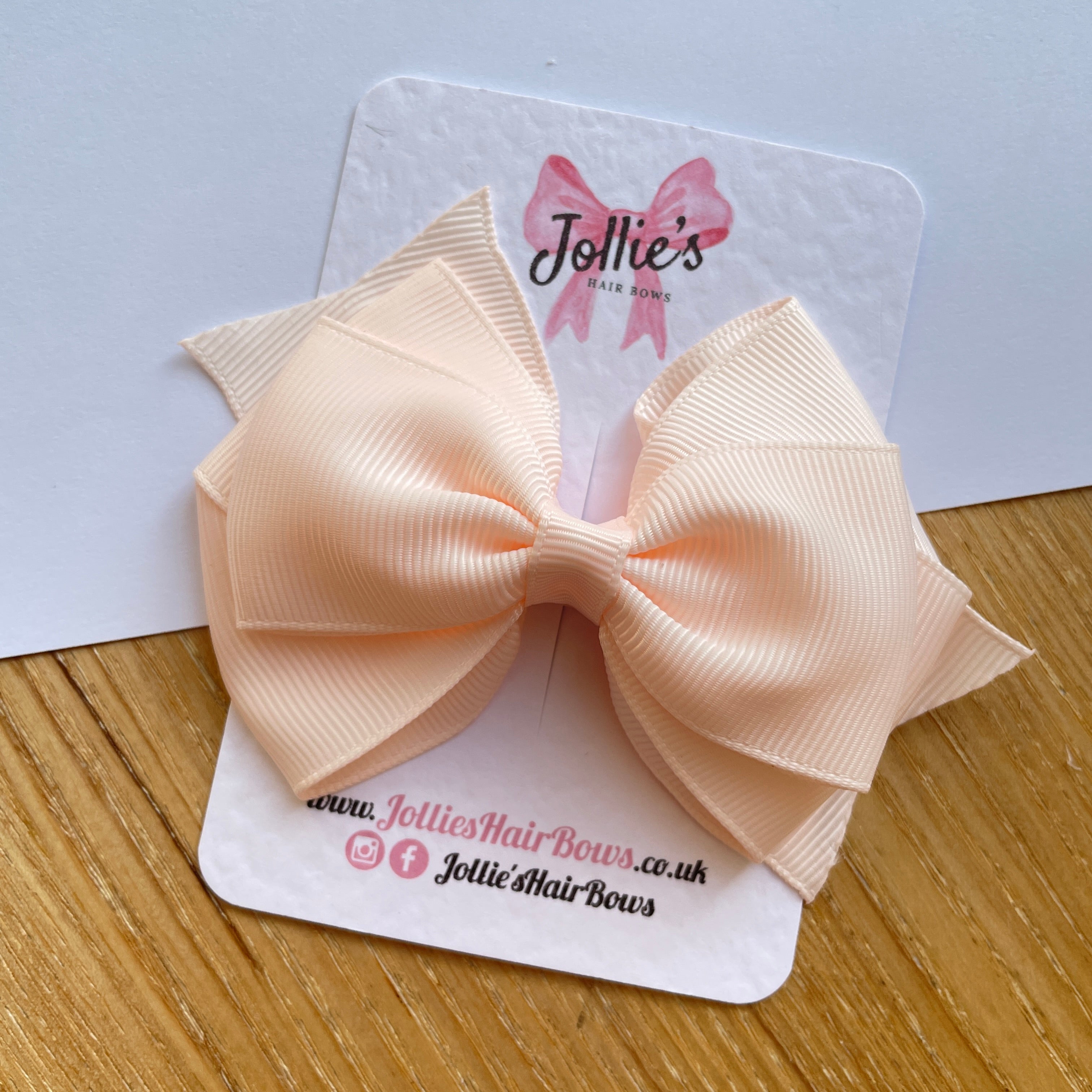 4" Sideshow Rose Triple Layer Hair Bow – Grosgrain Ribbon with Lined Alligator Clip