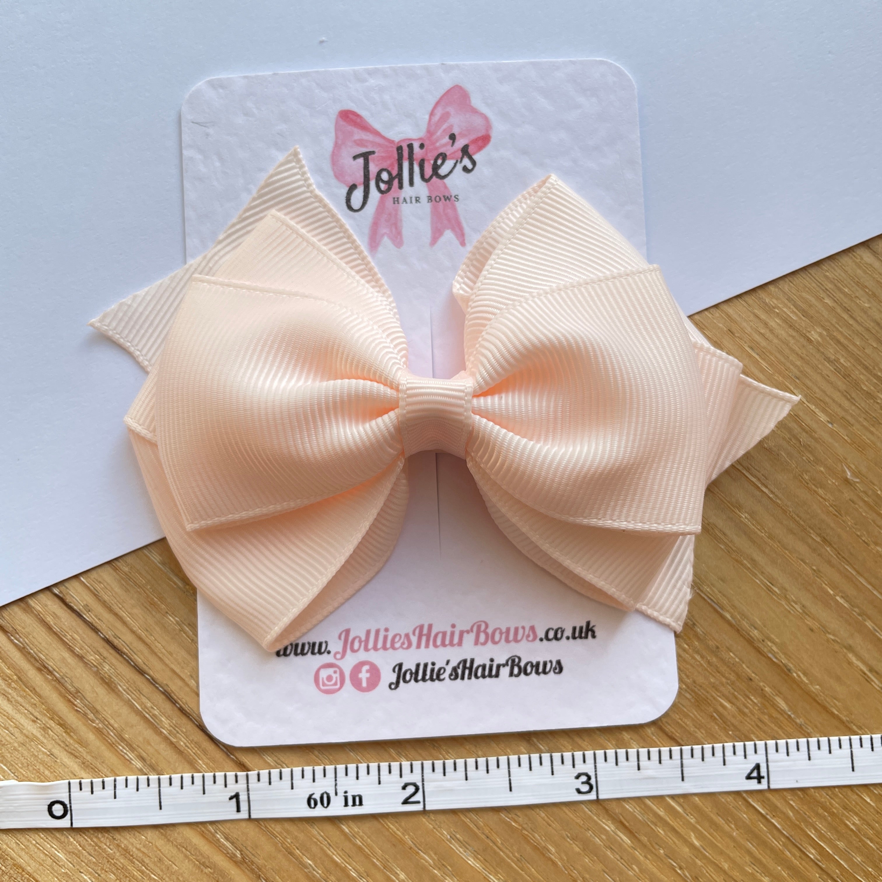 4" Sideshow Rose Triple Layer Hair Bow – Grosgrain Ribbon with Lined Alligator Clip