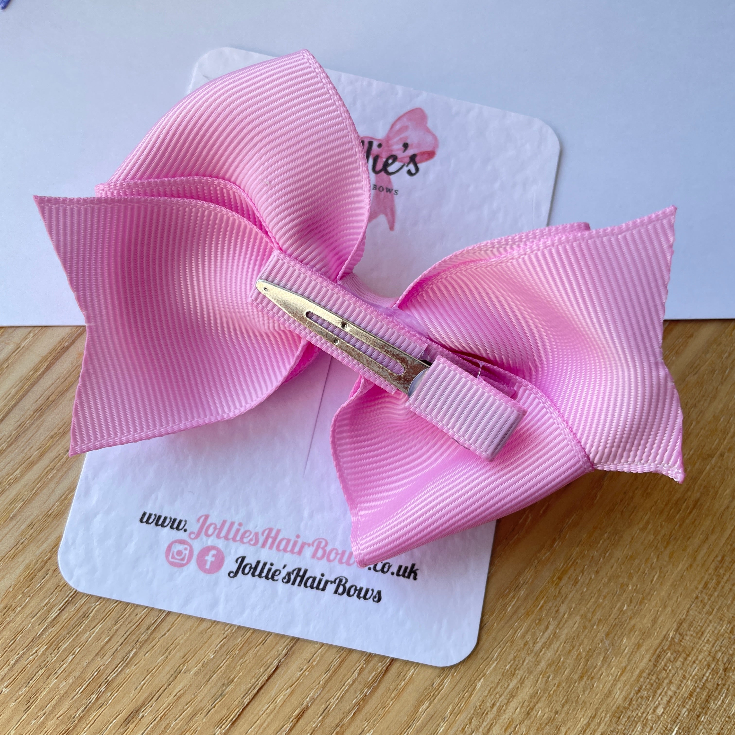 4" Tulip Triple Layer Hair Bow – Grosgrain Ribbon with Lined Alligator Clip