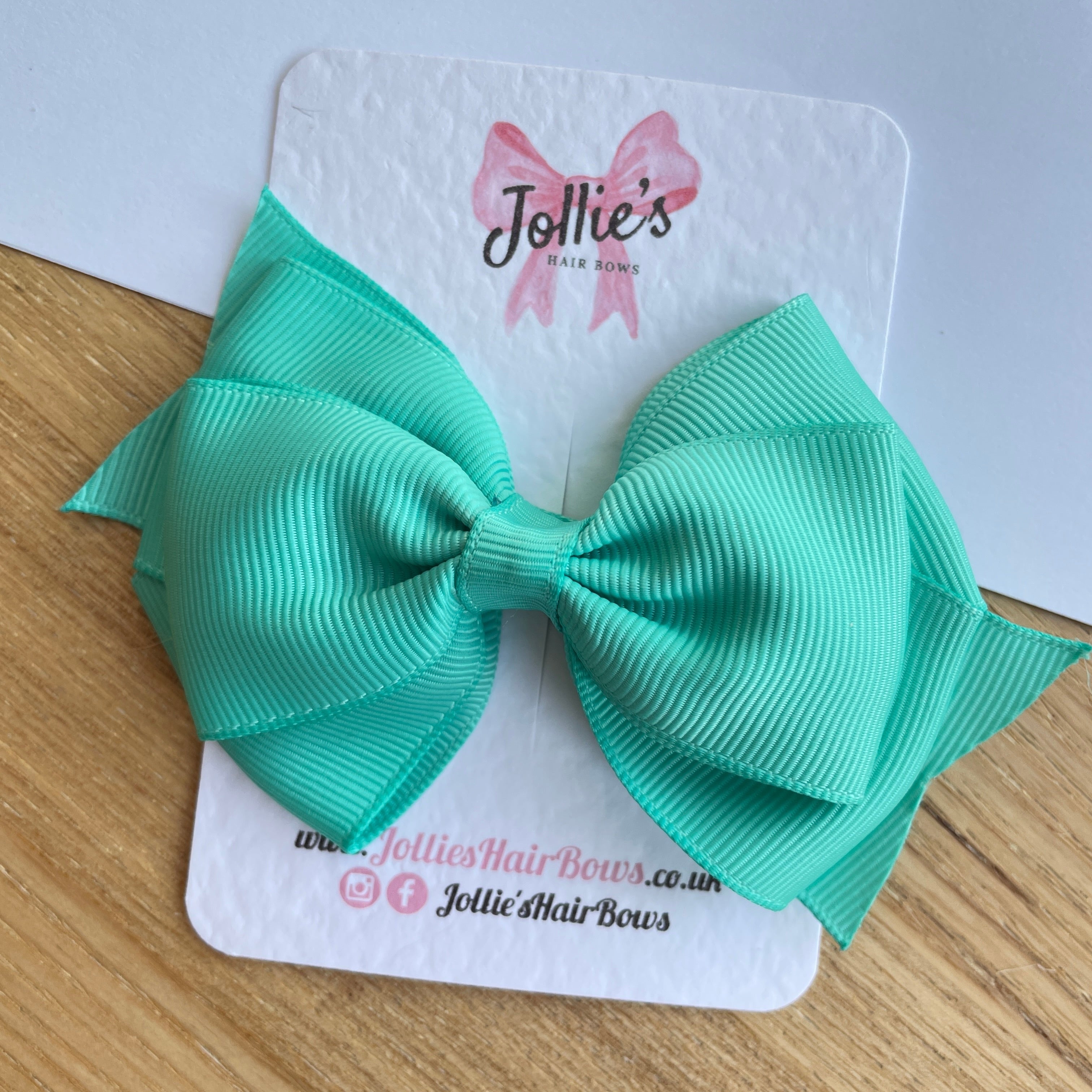 4" Tropic Triple Layer Hair Bow – Grosgrain Ribbon with Lined Alligator Clip