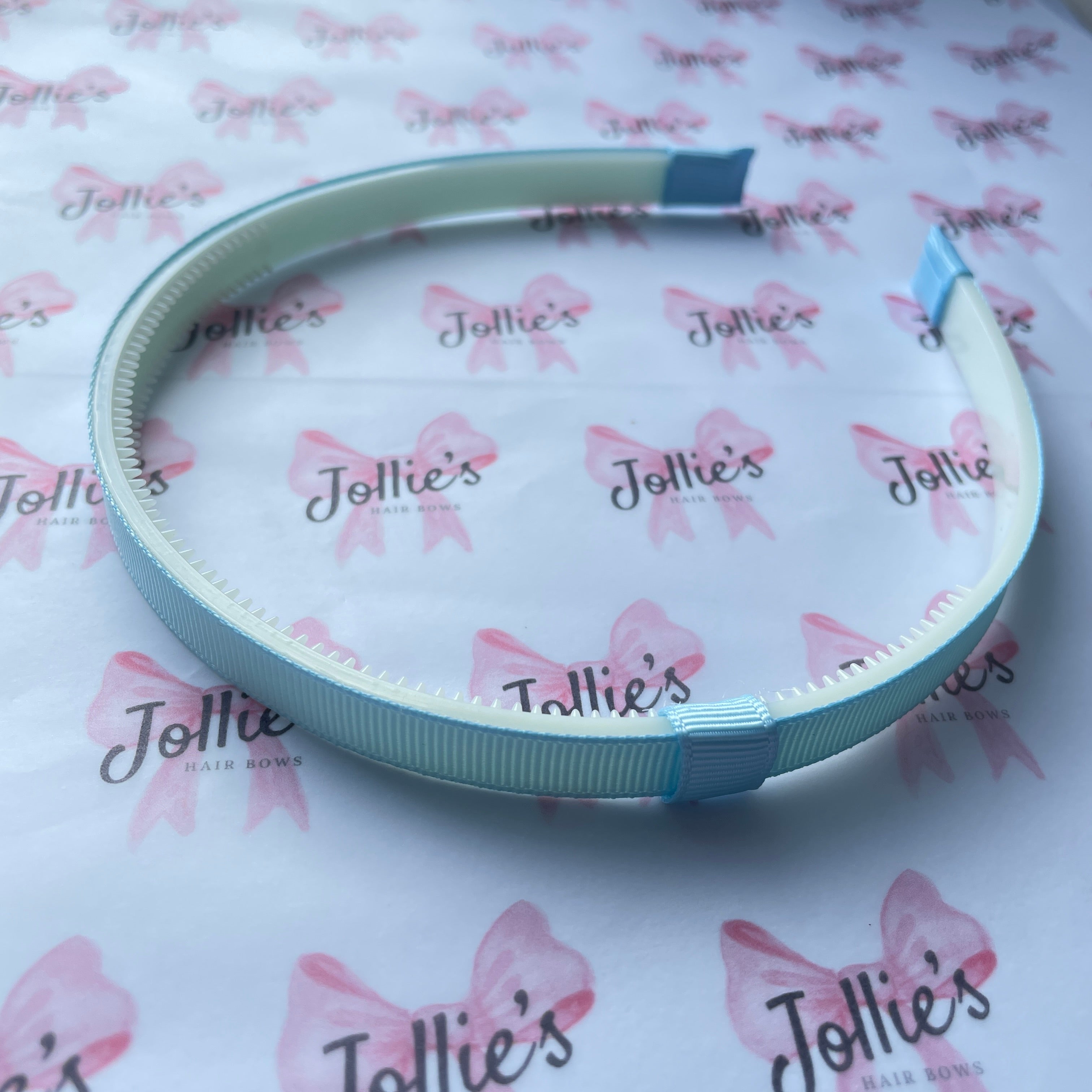 Interchangeable Hairband with Grip – Blue Topaz